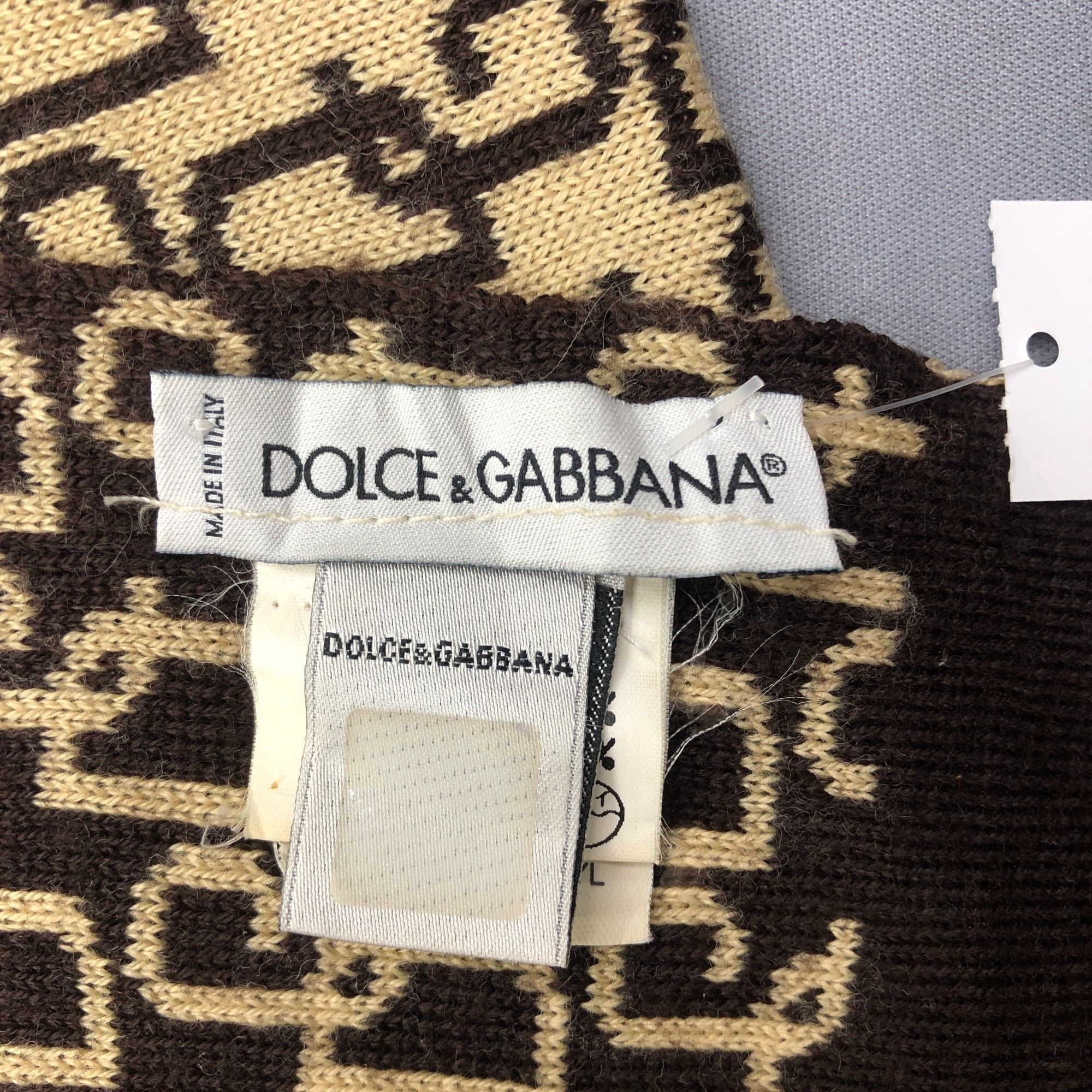 Dolce & Gabbana Vintage Dolce & Gabbana Scarf Muffler Wool Monogram Scarves Size ONE SIZE - 5 Thumbnail
