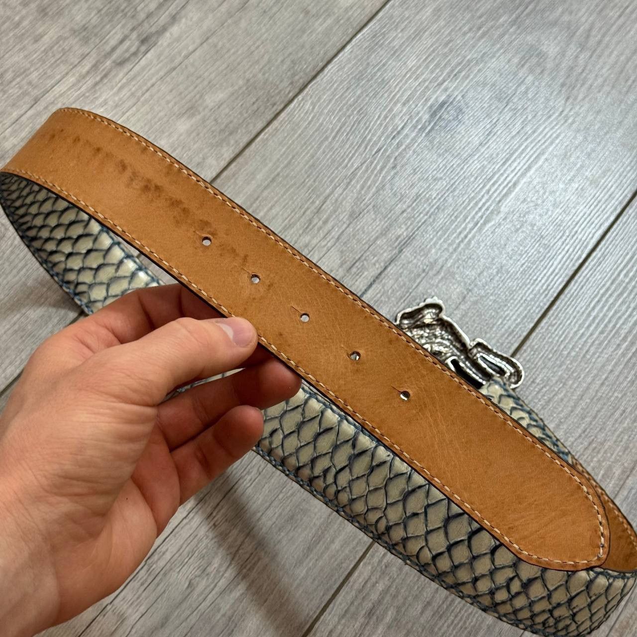 Other Reptile’s House Genuine Python Belt w/ Crocodile Buckle Size ONE SIZE - 5 Thumbnail
