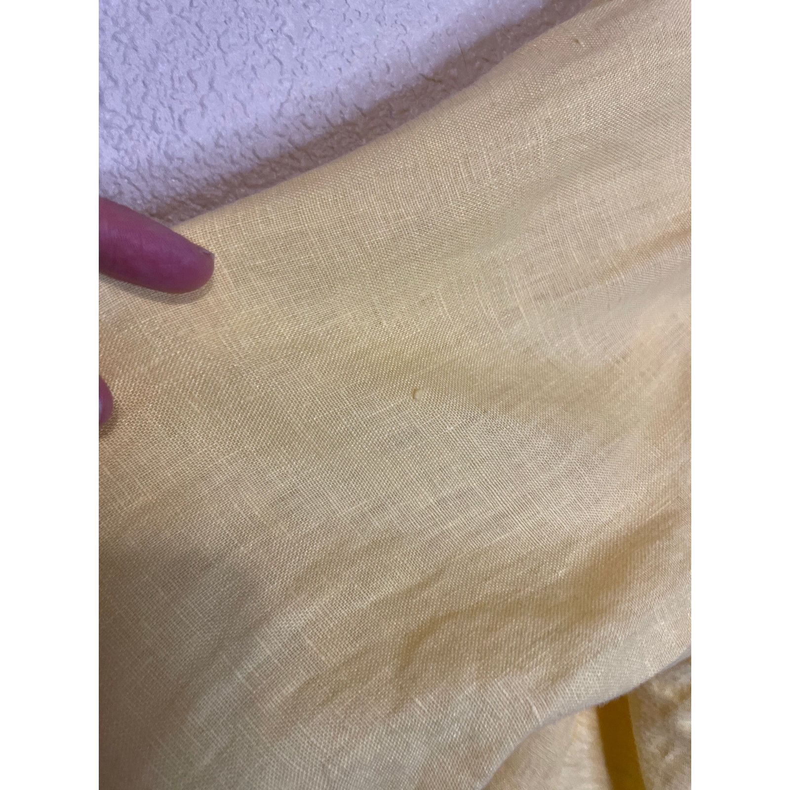 Other JM Collection Linen Cotton Yellow Button Up Top 14 Size XL / US 12-14 / IT 48-50 - 7 Thumbnail