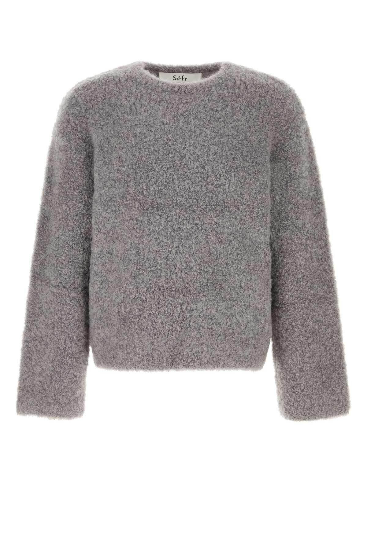 Sefr Grey Stretch Mohair Blend Jermaine Sweater Size US S / EU 44-46 / 1 - 1 Thumbnail