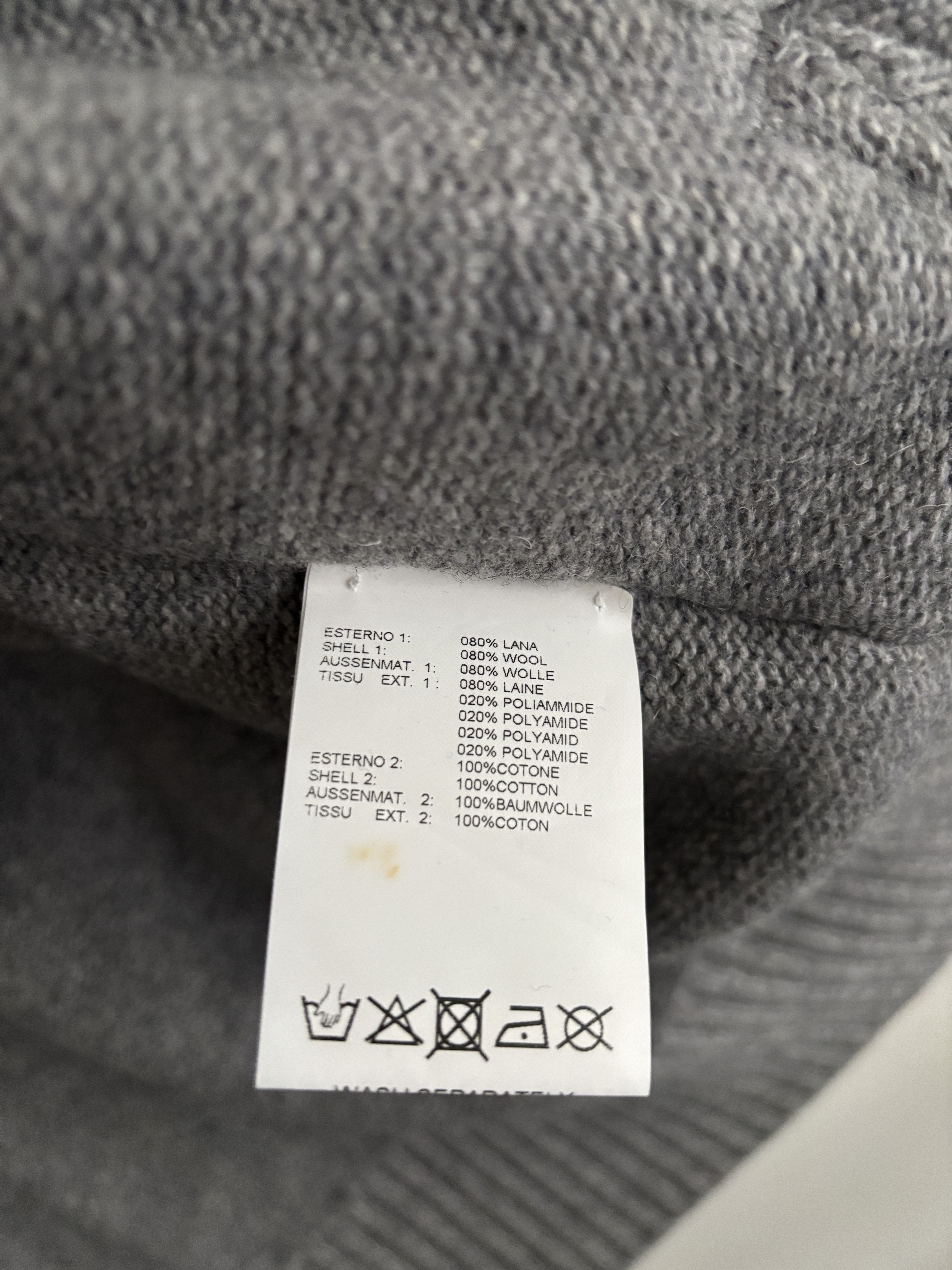 Parajumpers $875 Grey Knit Wool Zip Hood Cardigan Sweater Raglan Sleeve Size US L / EU 52-54 / 3 - 13 Thumbnail