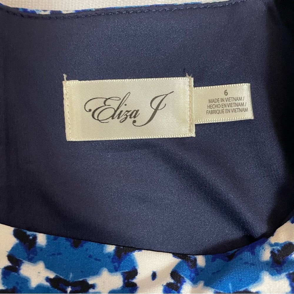 Other NWT New $128 Eliza J Elbow Sleeve Sheath Blue Dress Size 6 Size M / US 6-8 / IT 42-44 - 8 Thumbnail