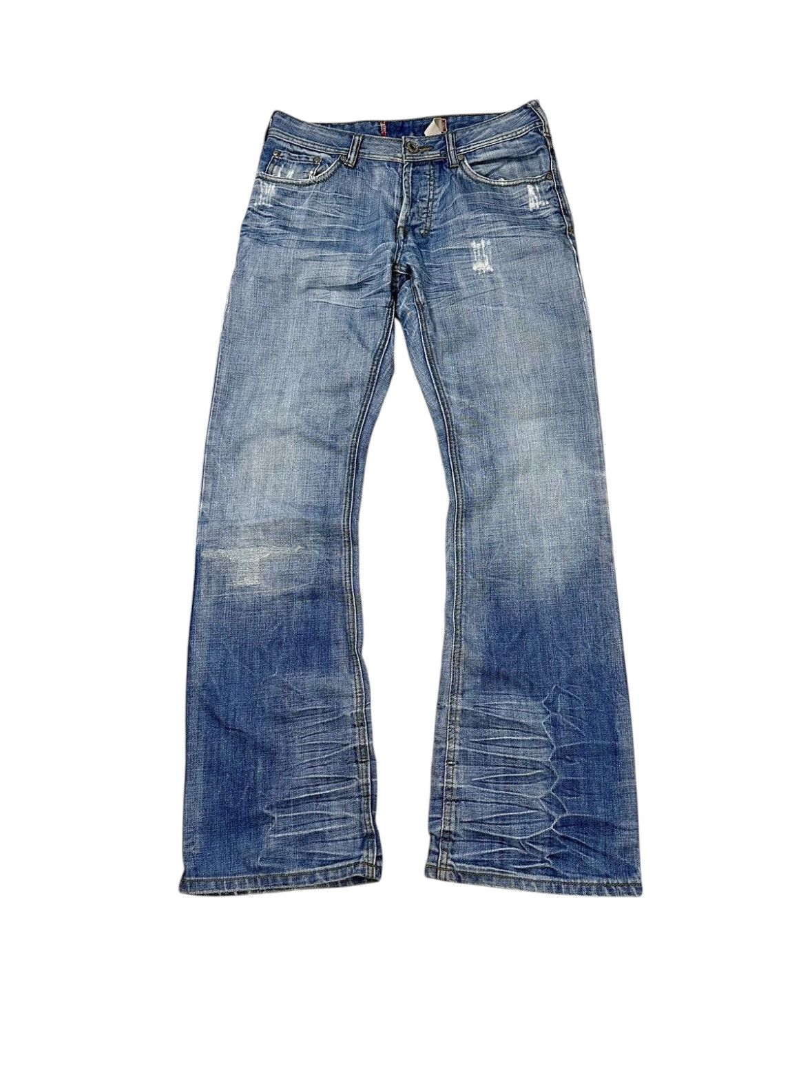 Japanese Brand × Vintage Vintage y2k Distressed Flare Denim Pants Jeans Baggy Size US 32 / EU 48 - 6 Thumbnail