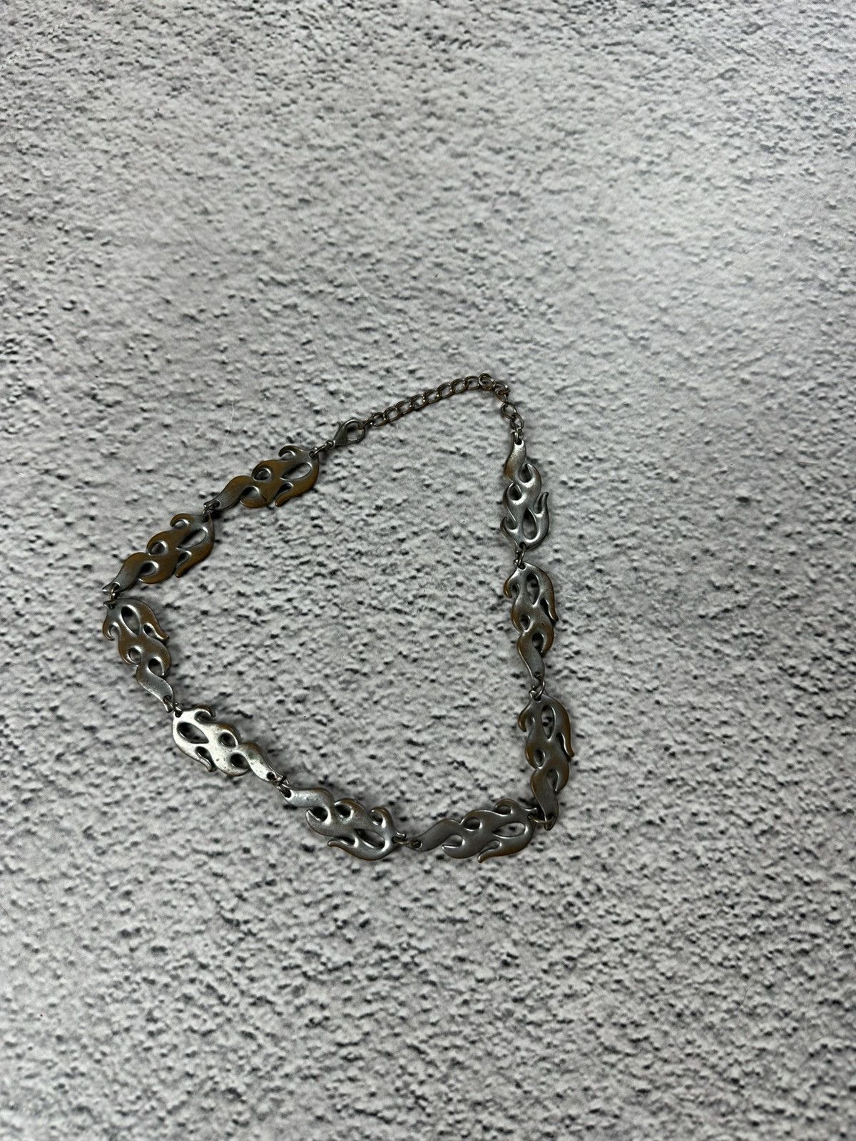 Japanese Brand Crazy Y2K Fire Chain SK8 Opium Gothic Metal Style Rock Punk Size ONE SIZE - 4 Thumbnail