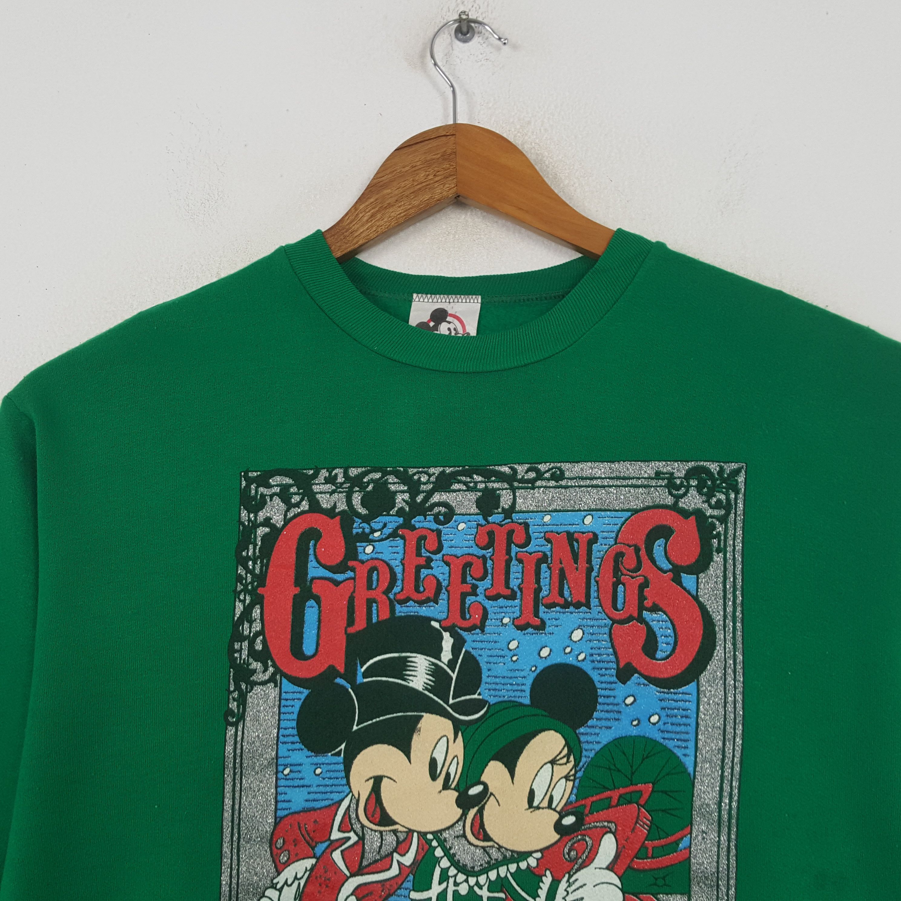 Disney Vintage Chrismas Mickey And Minnie Promo Sweatshirt RR5 Size US L / EU 52-54 / 3 - 2 Thumbnail