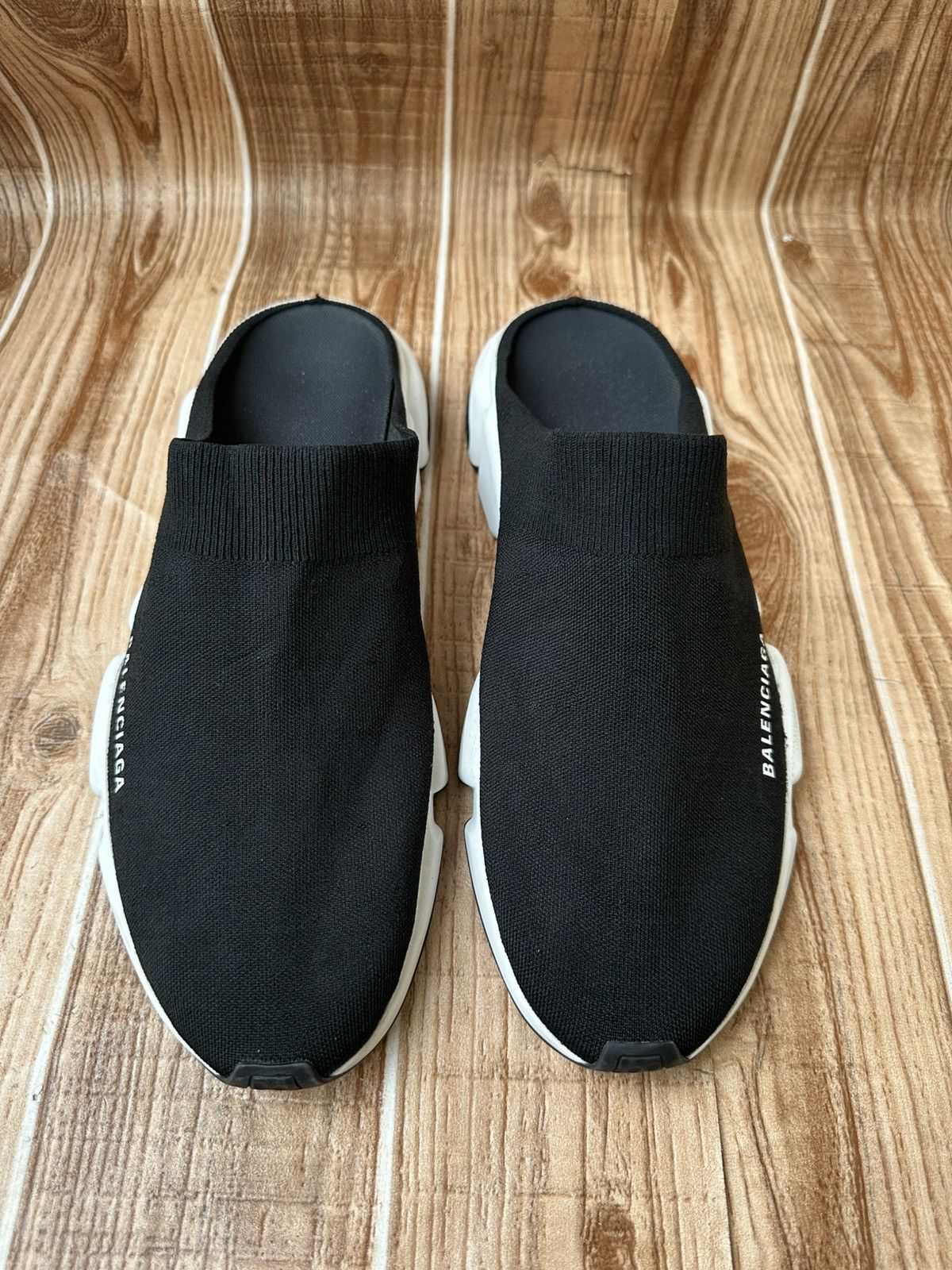 Balenciaga Balenciaga speed mule Black Knit Size US 12 / EU 45 - 3 Thumbnail