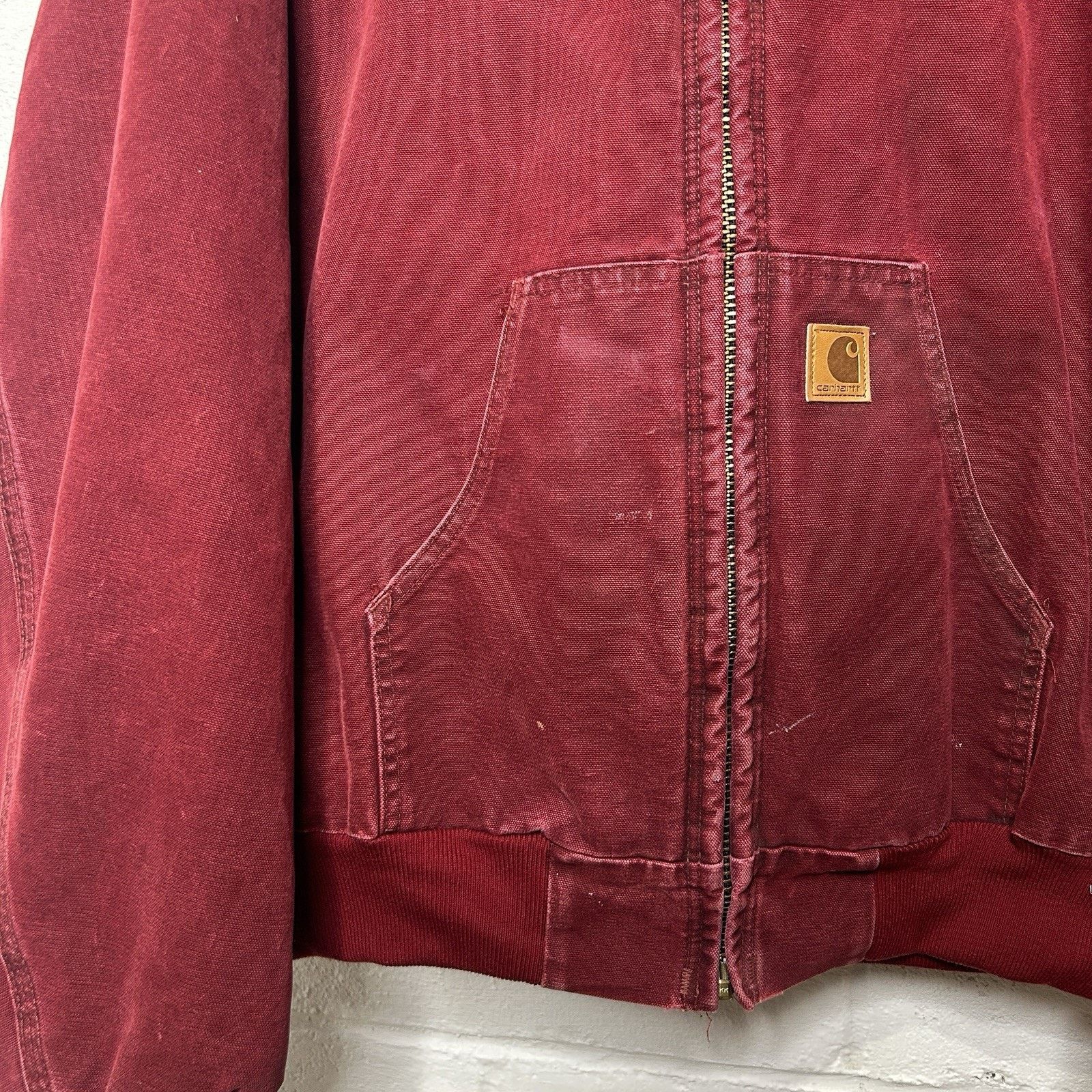 Carhartt Vintage Carhartt Hooded Active Jacket “Crimson Red” J130 CRI Size US XXL / EU 58 / 5 - 10 Thumbnail