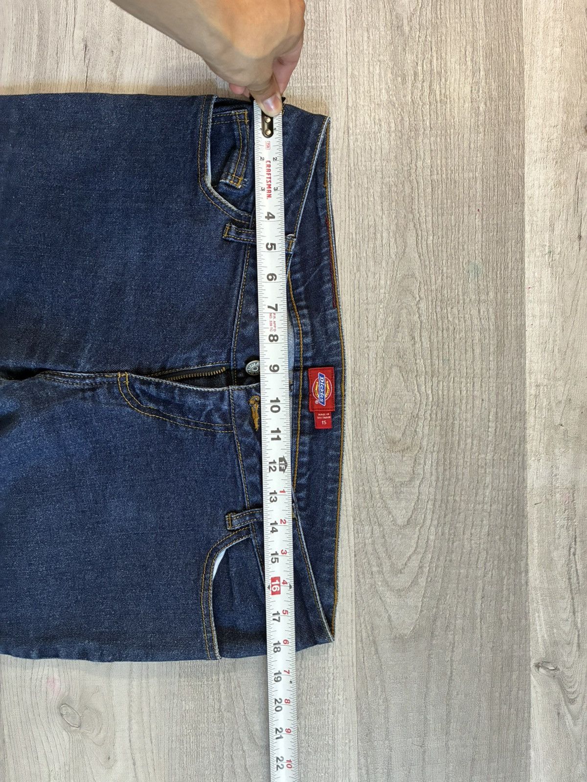 Dickies Vintage Dickies Women’s Capri Jeans Dark Wash Cuffed Size 34" / US 12 / IT 48 - 7 Thumbnail