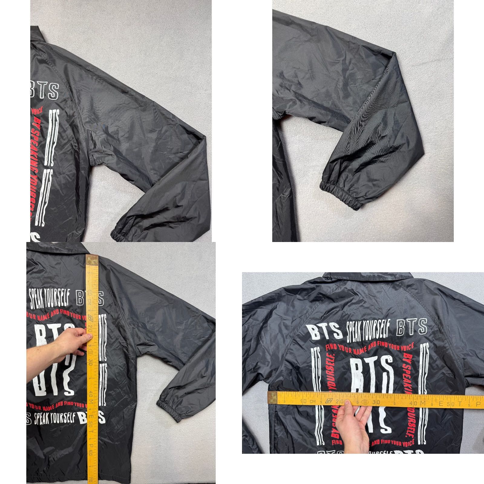 Vintage BTS Speak Yourself Bomber Jacket Snap Buttons Mens S Black Beimar Size US S / EU 44-46 / 1 - 10 Thumbnail