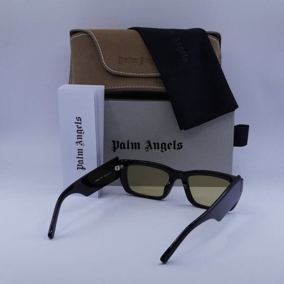 Palm Angels Palm Angels PERI002 PALM 1018 Sunglasses Black Rectangle Size ONE SIZE - 10 Thumbnail