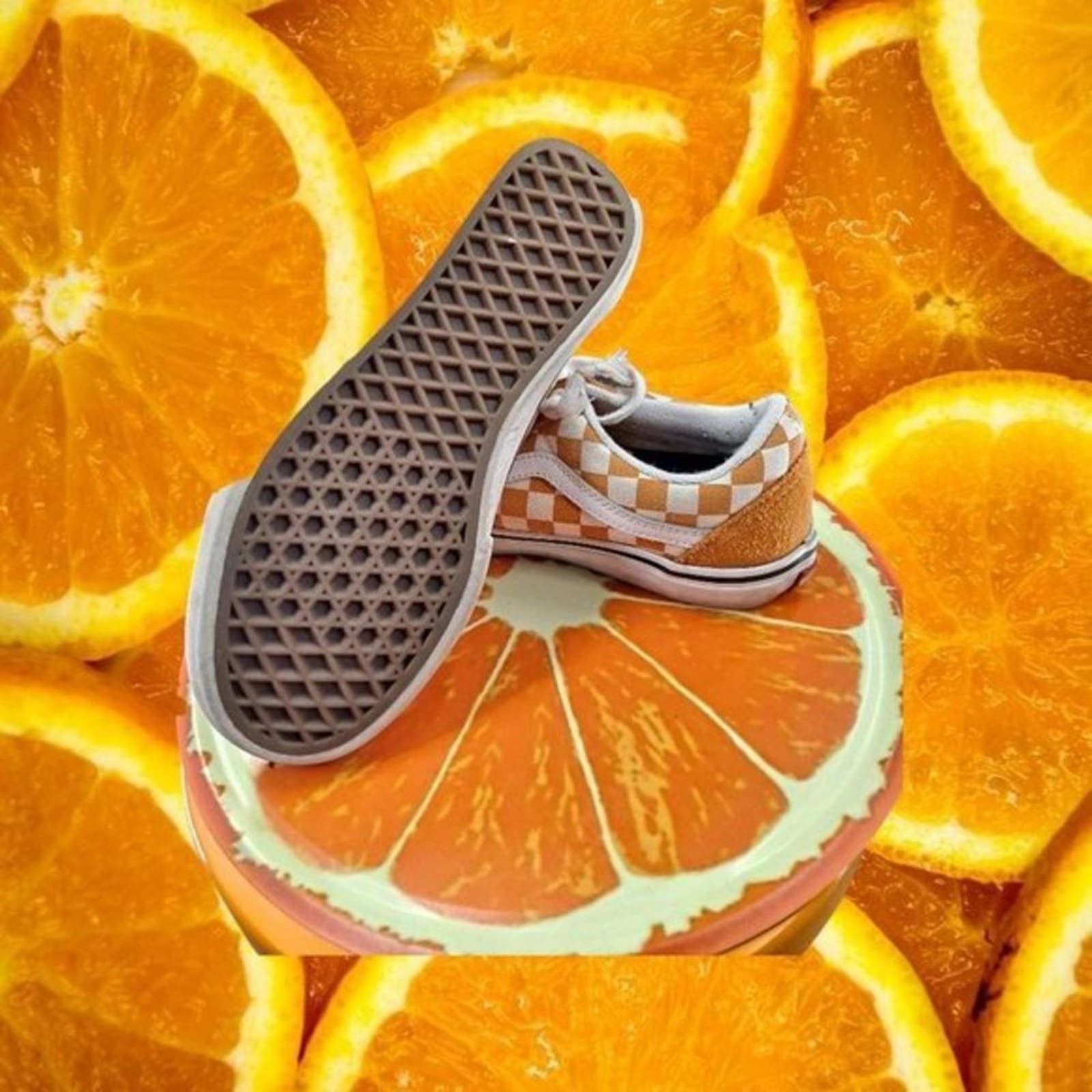 Vans Vans Pro Sneakers Orange and White Check Size 5 Size US 5 / EU 37 - 6 Thumbnail