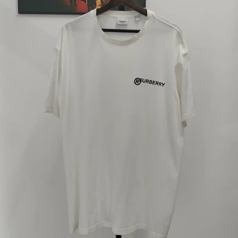 Burberry Burberry White Cotton Short Sleeve T-Shirt Size US XL / EU 56 / 4 - 1 Thumbnail