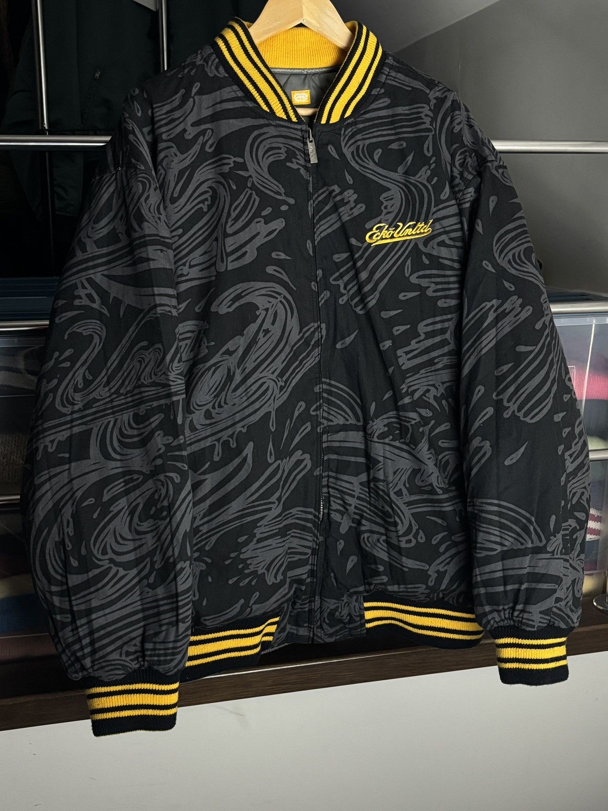 Ecko Unltd. Ecko Unltd. Quilted Reversible Bomber Jacket Rap HipHop Boxy Size US XL / EU 56 / 4 - 7 Thumbnail