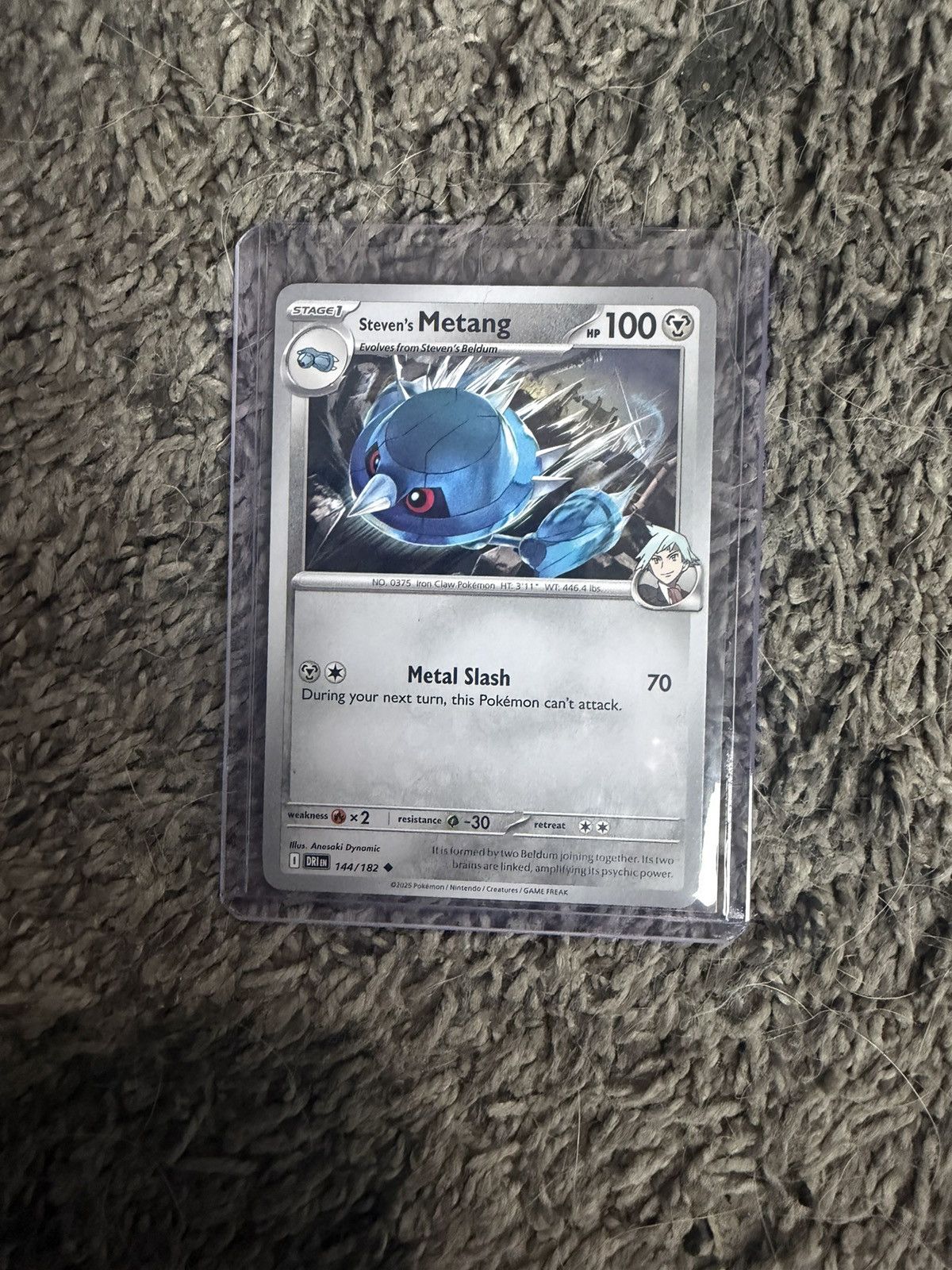 Pokemon 2025 Pokémon Steven’s Metang Card Size ONE SIZE - 1 Thumbnail