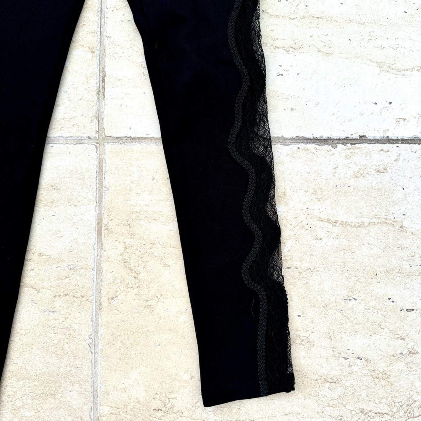 Philipp Plein PHILLIP PLEIN Black Leggings With Lace , Size XS, Authentic Size 25" / US 0 / IT 36 - 3 Thumbnail