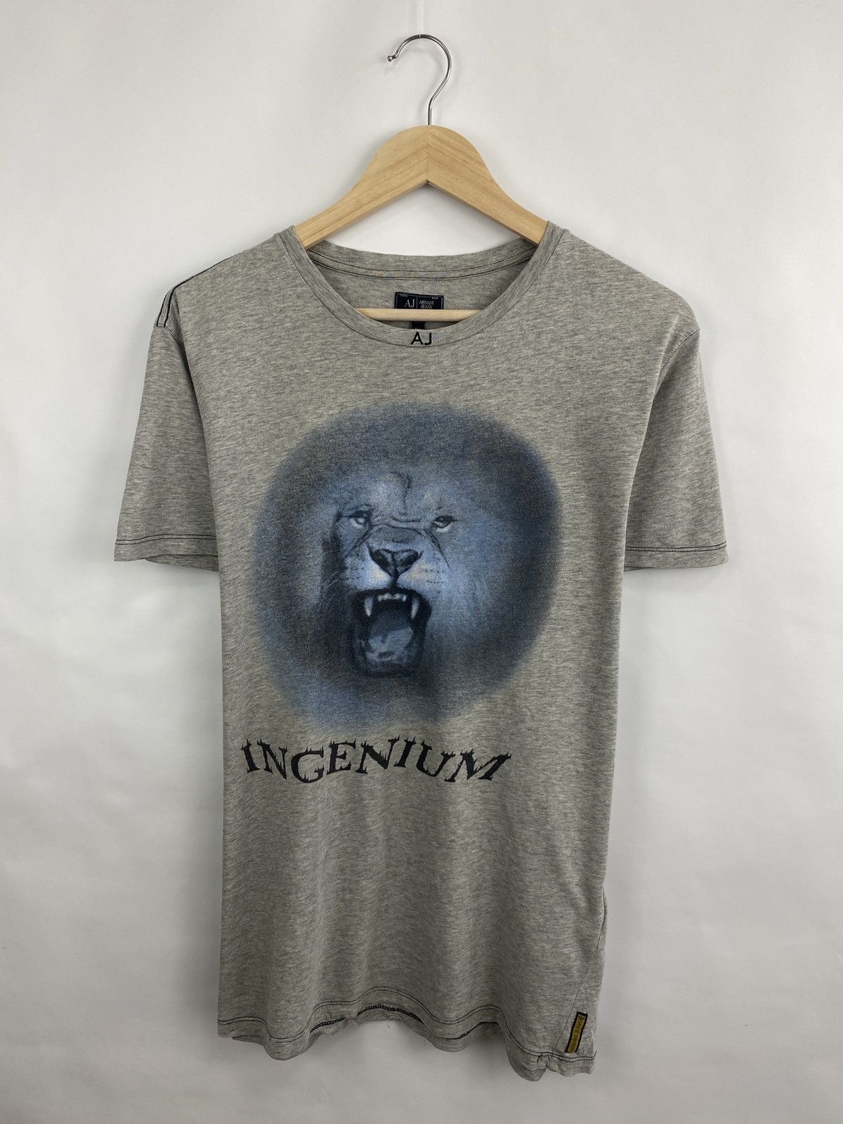 Armani 🇺🇸 Vintage 90s Armani Lion Ingenium Mighty latin language tee Size US XL / EU 56 / 4 - 3 Thumbnail