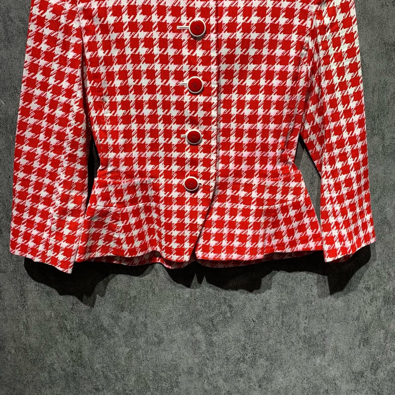 Saint Laurent Paris Saint laurent size 34 White and red plaid jacket 2501-Nexta Size XL / US 12-14 / IT 48-50 - 4 Thumbnail