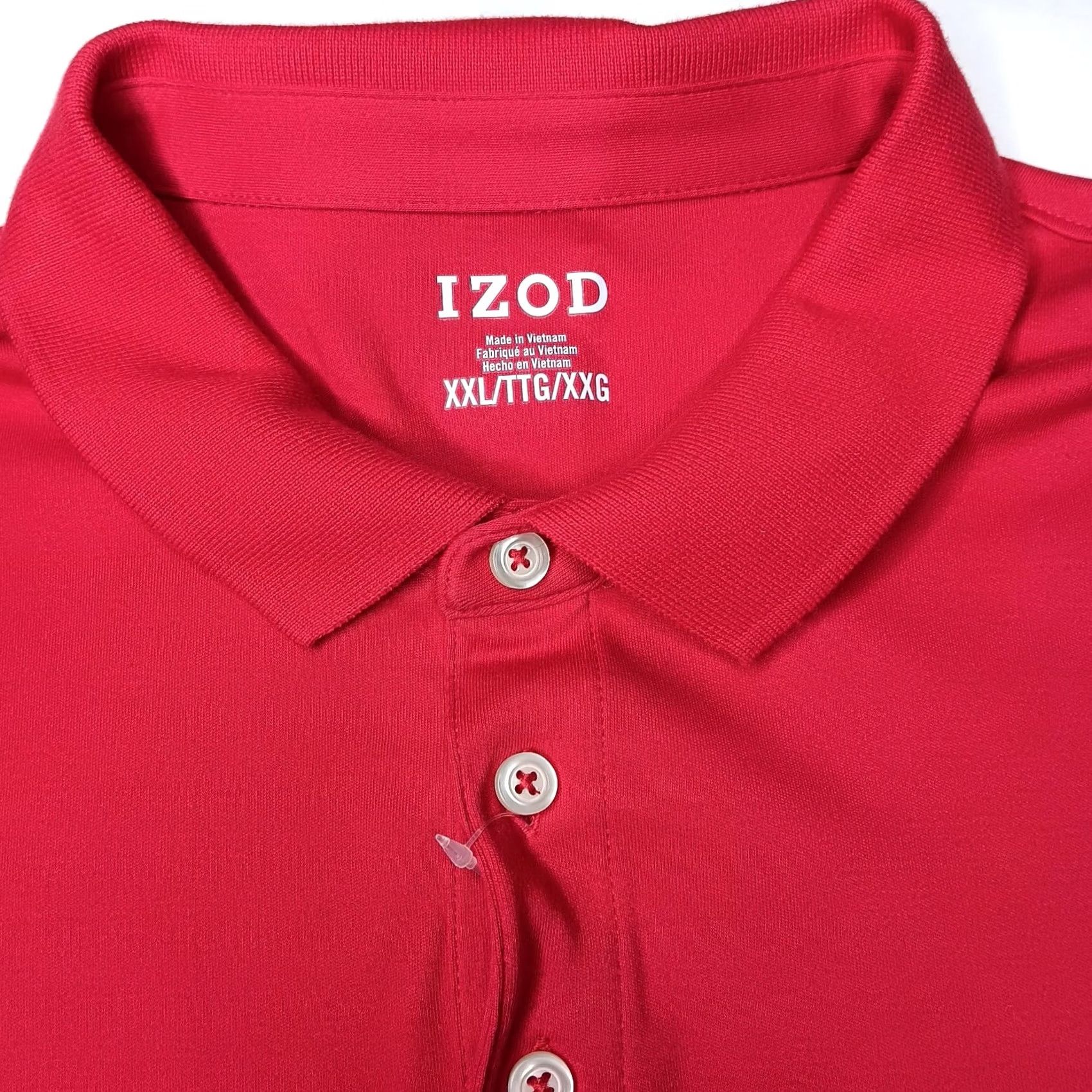 Izod IZOD Windward Polo Shirt Mens XXL Red Cotton Knit Golf Preppy Classic 90s Golfing Casual Short Sleeve Shirt Mens XL? Size US XXL / EU 58 / 5 - 7 Thumbnail