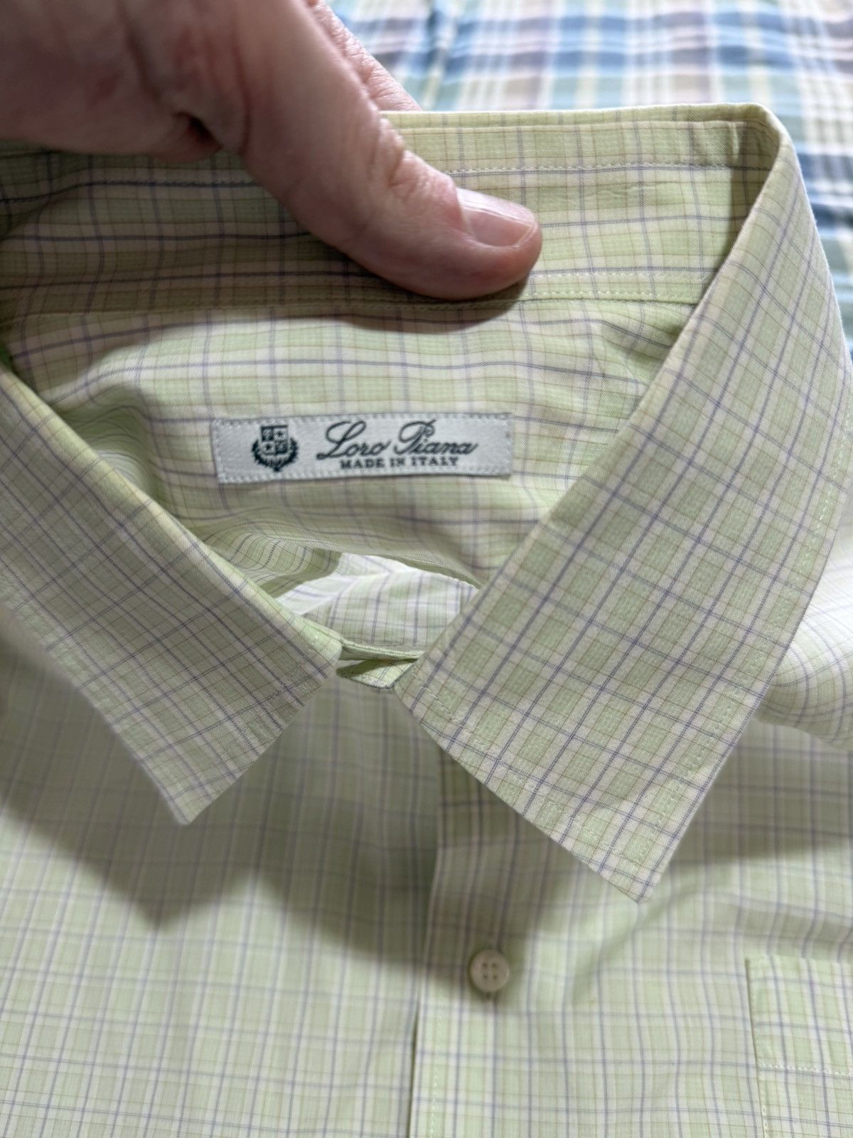Loro Piana Loro Piana Light Green Shirt Size US L / EU 52-54 / 3 - 3 Thumbnail
