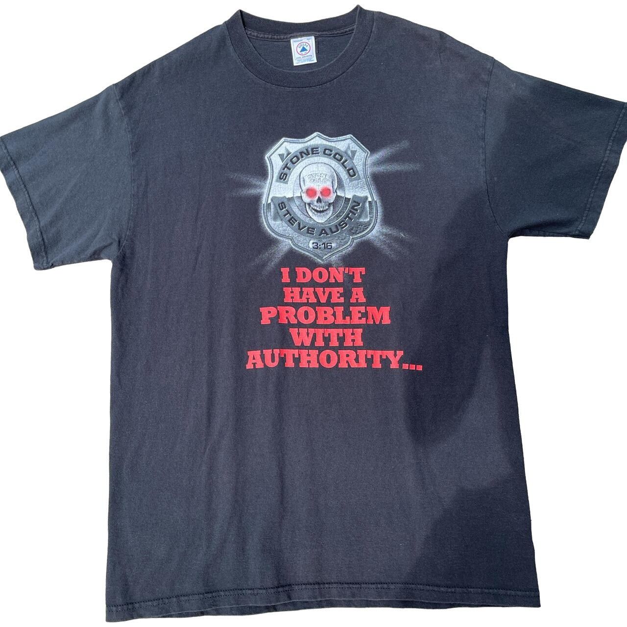 Vintage × WWF Vintage stone cold I am authority WWF tee Size US L / EU 52-54 / 3 - 1 Thumbnail