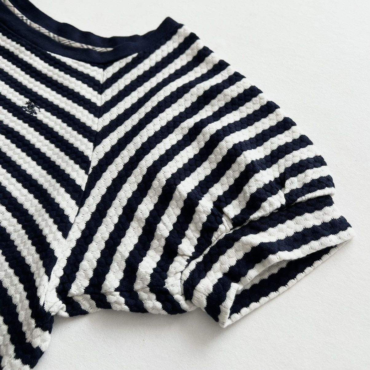 Burberry BURBERRY COTTON KNITTED STRIPE T-SHIRT Size M / US 6-8 / IT 42-44 - 4 Thumbnail
