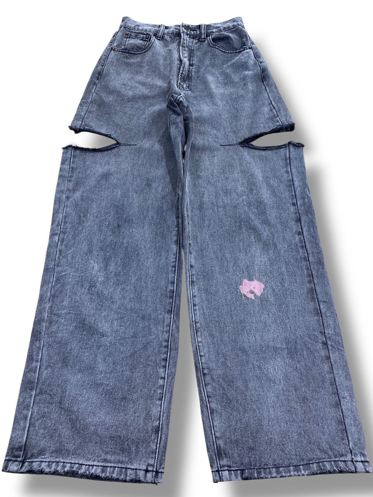Japanese Brand Japanese Brand GRL Faded Wash Cut Out Style Jeans Size 24" / US 00 / IT 34 - 1 Thumbnail