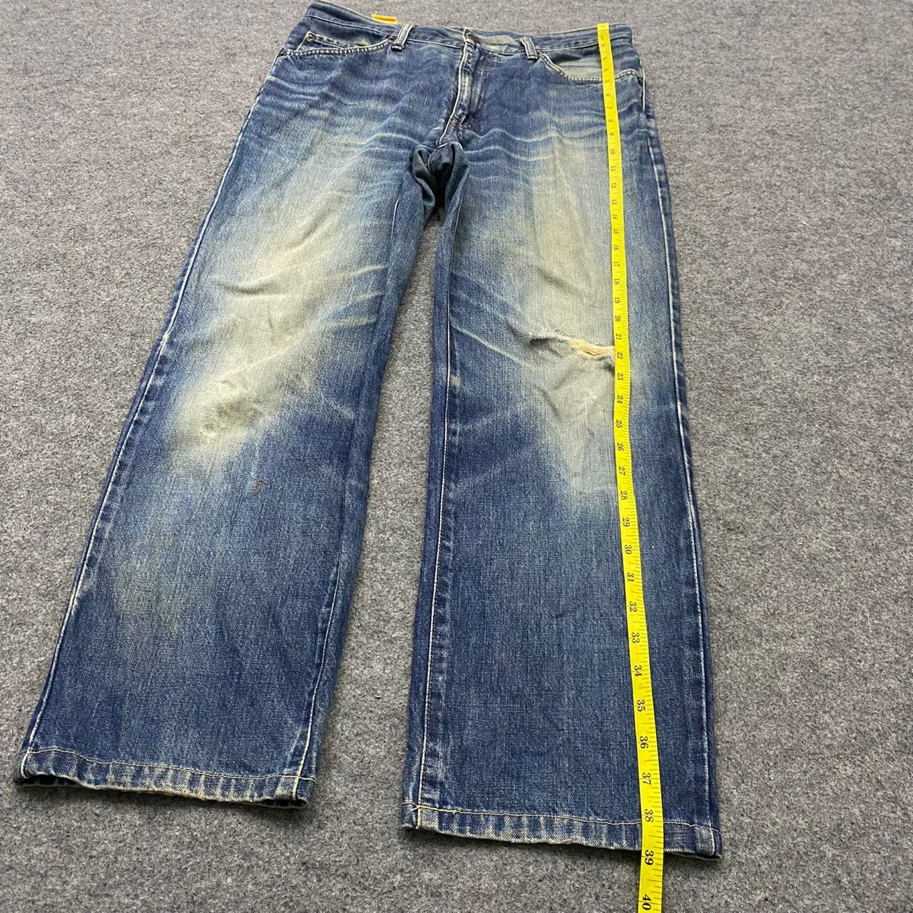 If Six Was Nine 💥Best Offer💥Vintage 90s Edwin Distressed Denim Size US 33 - 2 Thumbnail
