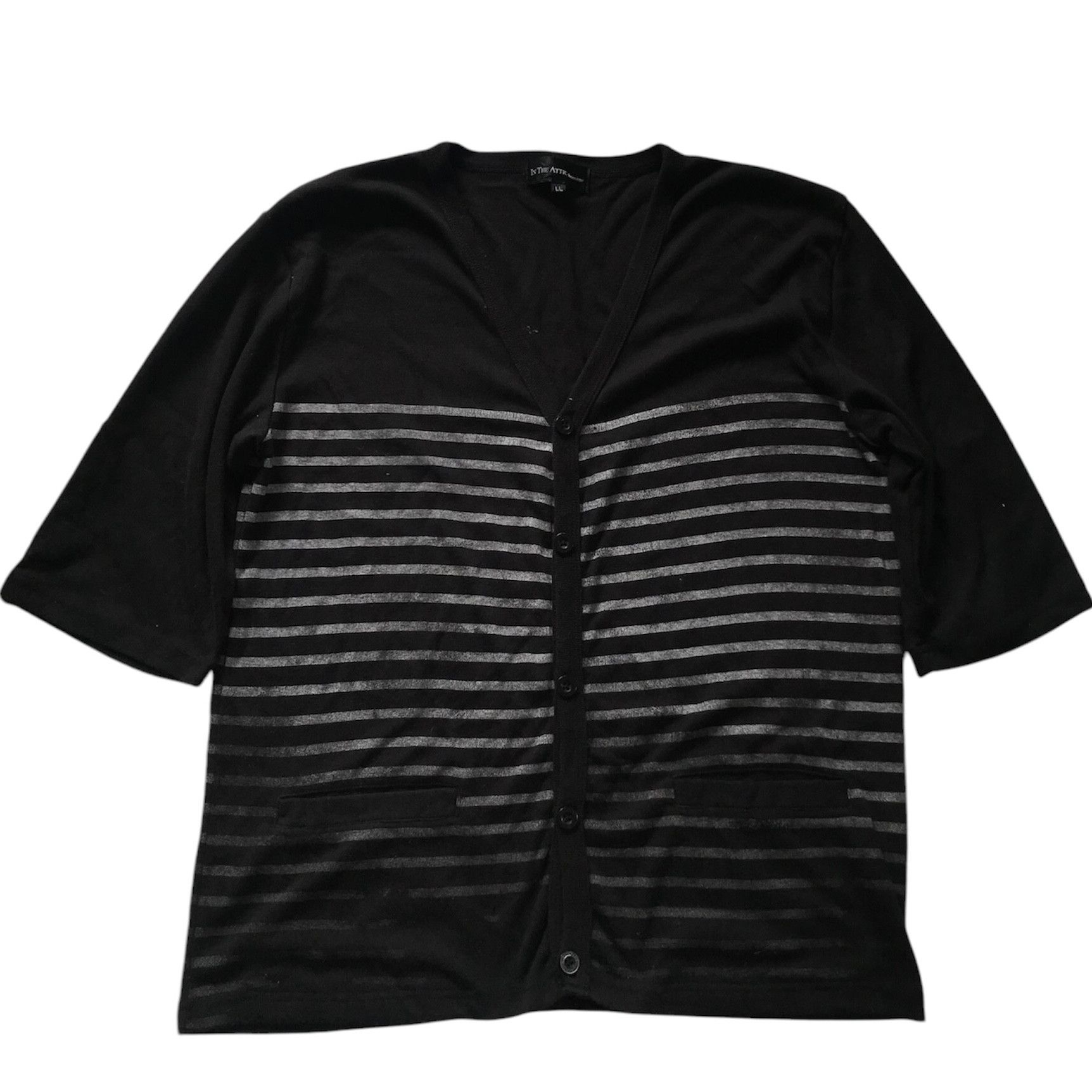 In The Attic In The Attic Homme Striped Grunge Cardigan Size US L / EU 52-54 / 3 - 2 Thumbnail