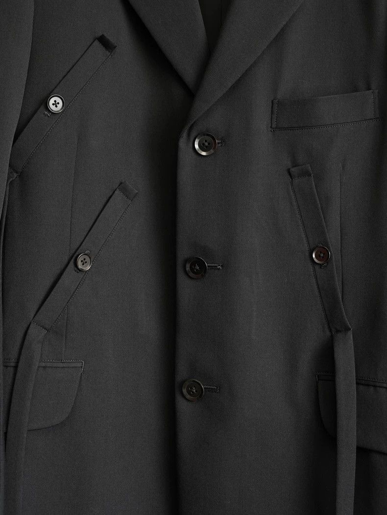 Yohji Yamamoto Yohji Yamamoto Yohji Yamamoto Black Jacket with Ribbon Det Size US M / EU 48-50 / 2 - 5 Thumbnail
