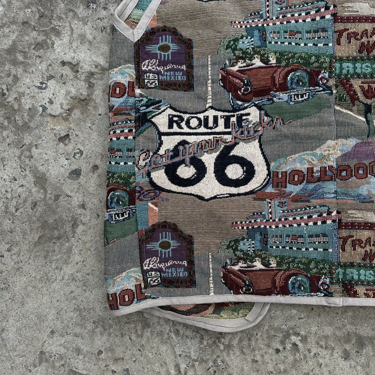 If Six Was Nine × Japanese Brand Vintage Tapestry Vest Rout 66 Hand Made Custom Moto Size US L / EU 52-54 / 3 - 7 Thumbnail