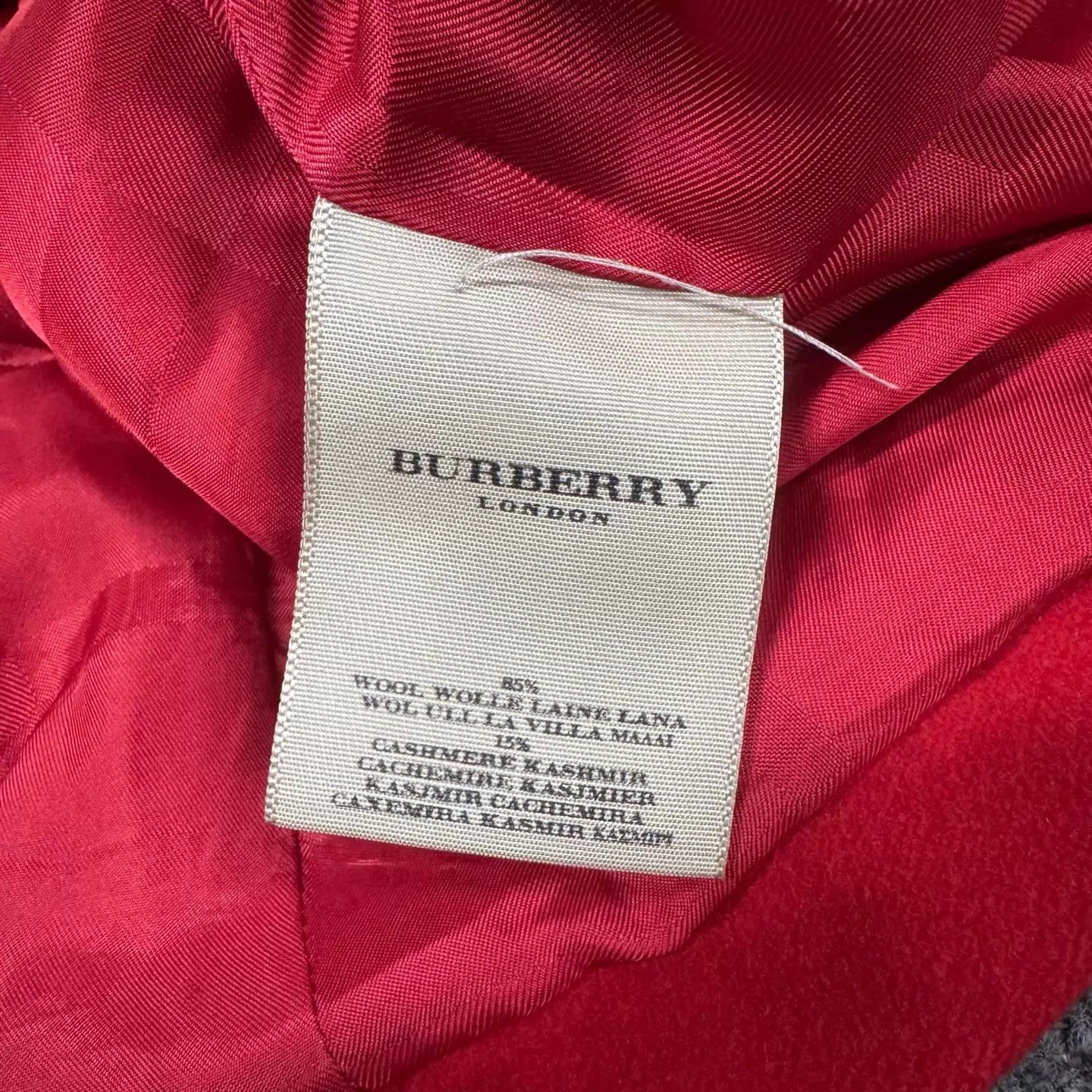 Burberry Burberry Red Single-breasted Wool Coat UK8 99new Size S / US 4 / IT 40 - 6 Thumbnail