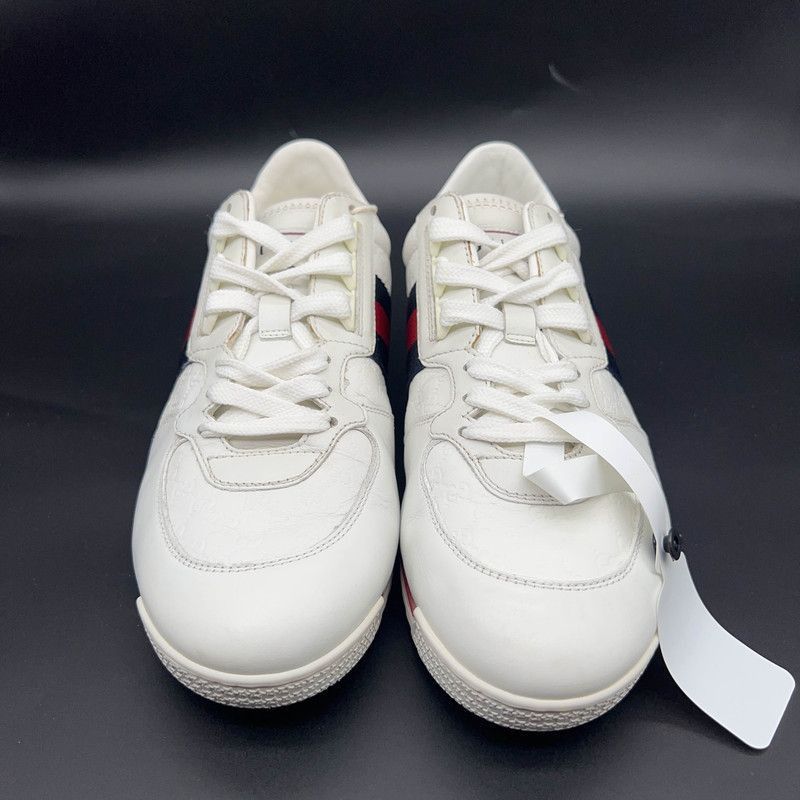 Gucci Gucci White GG Canvas Lace-up Sneakers - Size US 9 / EU 42 - 2 Thumbnail