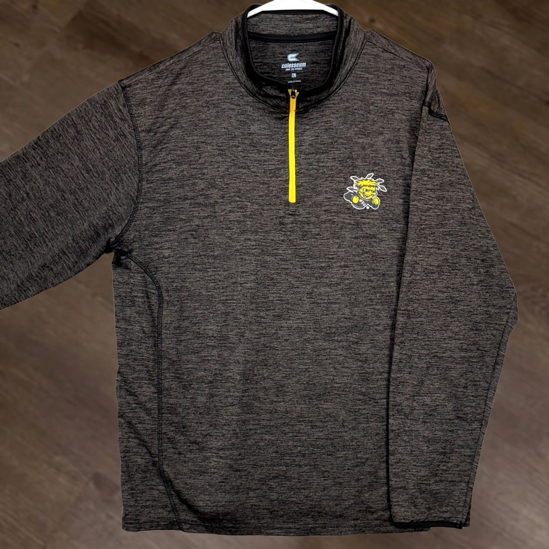 Vintage Colosseum Shirt Mens L Black Wichita State Shockers Men Pullover Quarter Zip Logo Size US L / EU 52-54 / 3 - 1 Thumbnail