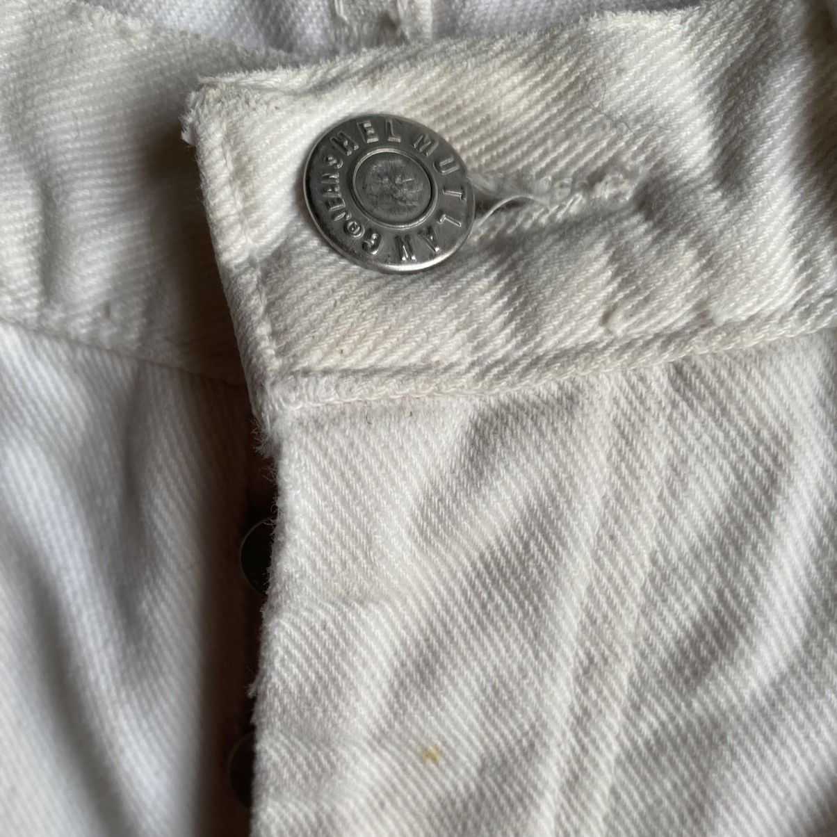 Helmut Lang Archive White Denim Raw Hem Size US 28 / EU 44 - 7 Thumbnail