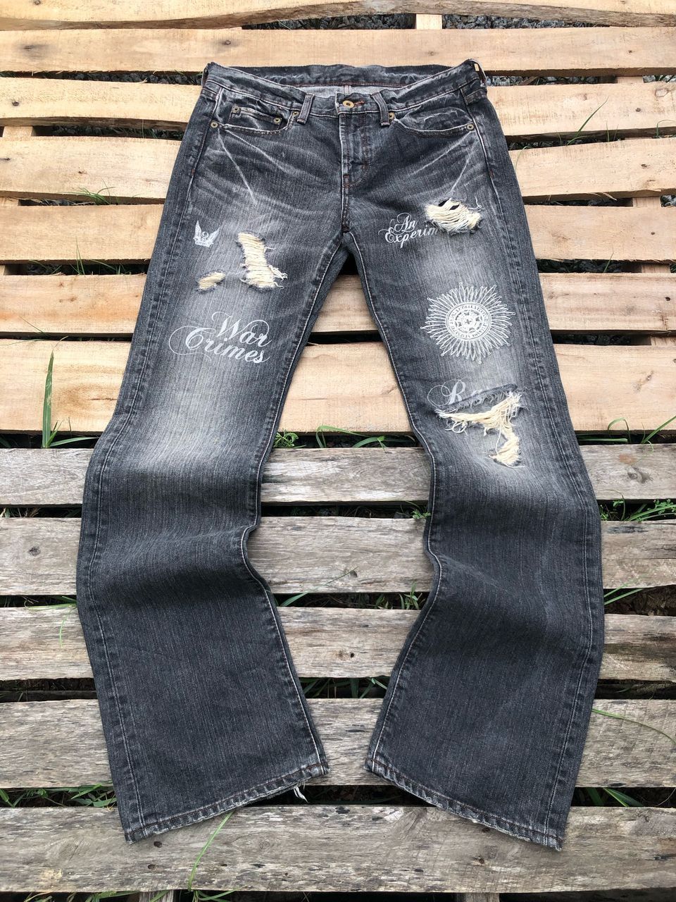 If Six Was Nine × Japanese Brand Vintage Japanese Denim Flare Jeans Distressed Size US 30 / EU 46 - 1 Thumbnail