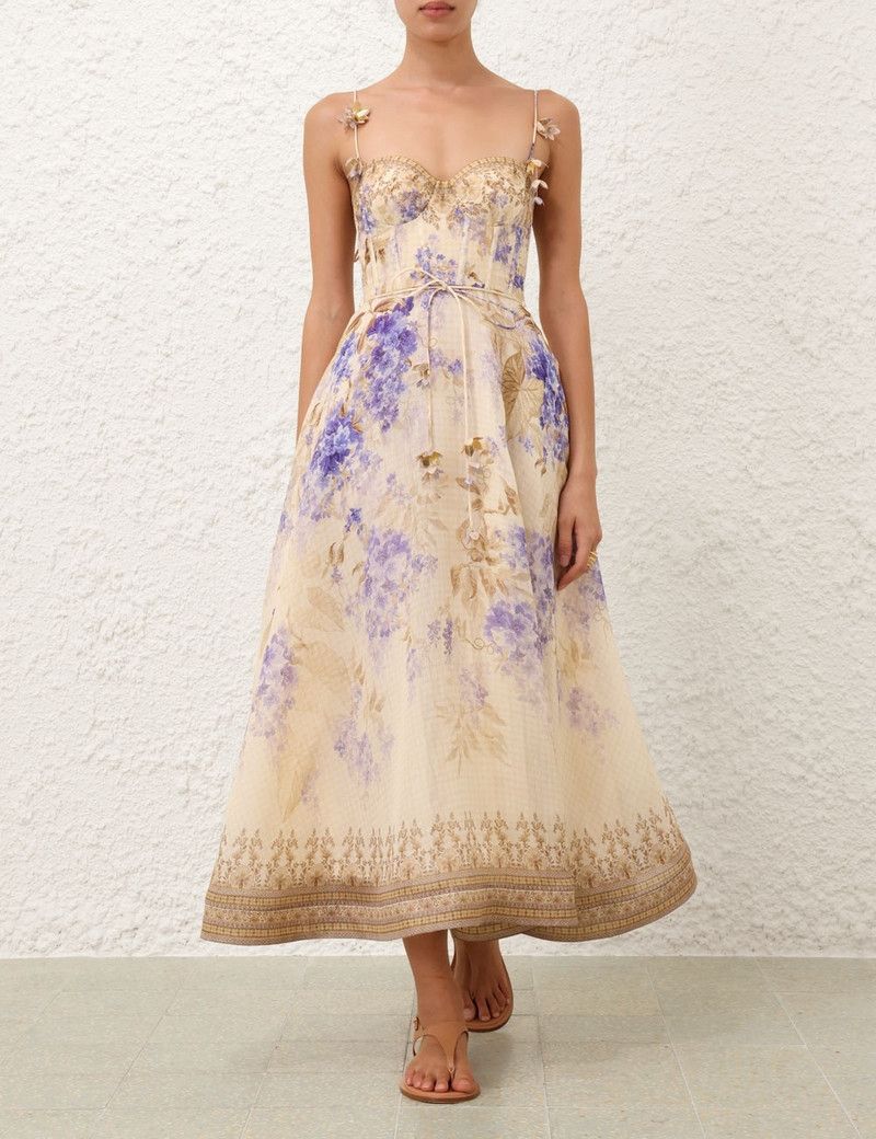 Zimmermann oc11z0226 Dawning Picnic Dress In Multicolor Size M / US 6-8 / IT 42-44 - 8 Thumbnail
