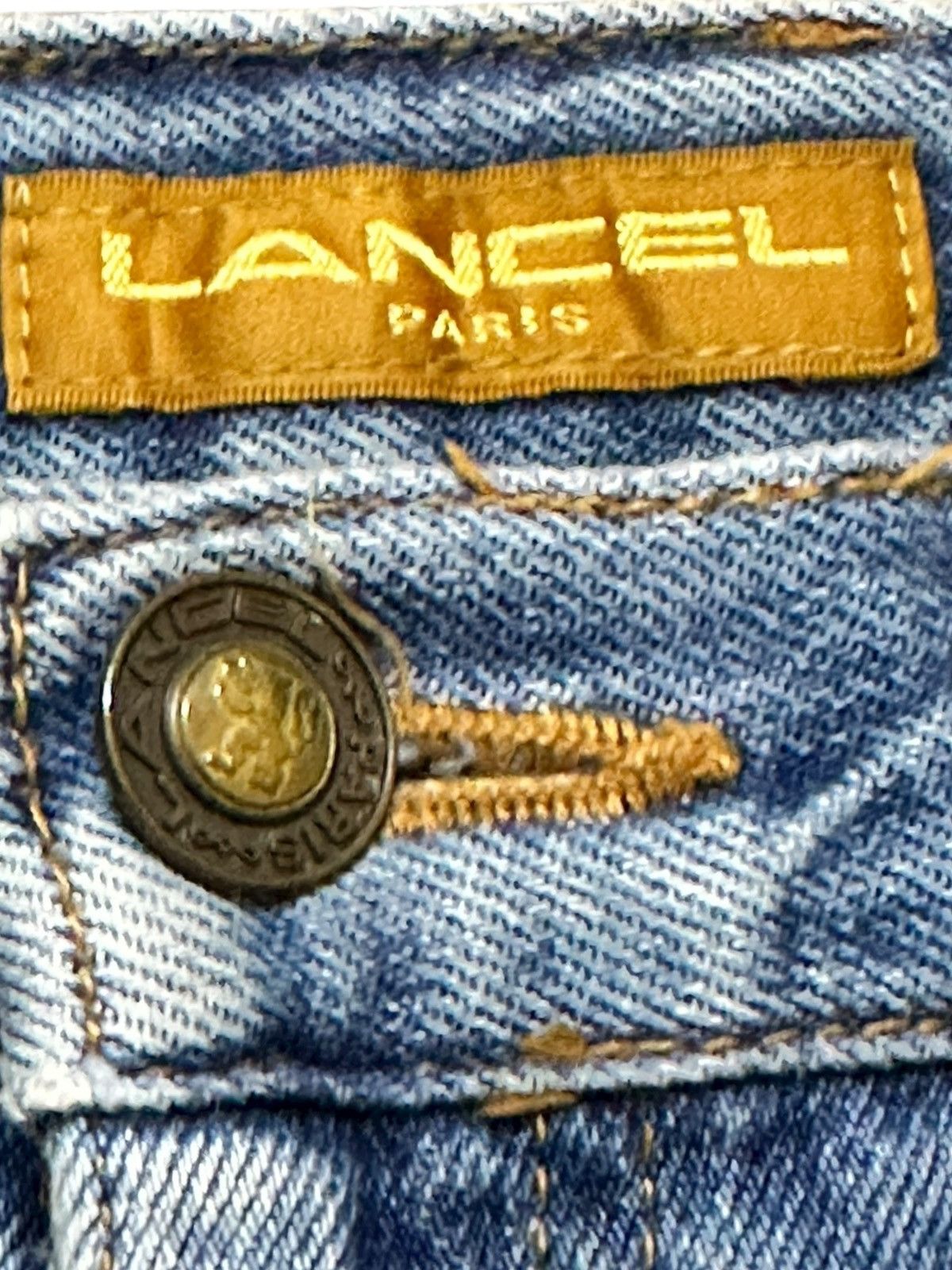 Lancel Vintage Lancel Paris Faded Wash Distressed Denim Size US 32 / EU 48 - 6 Thumbnail