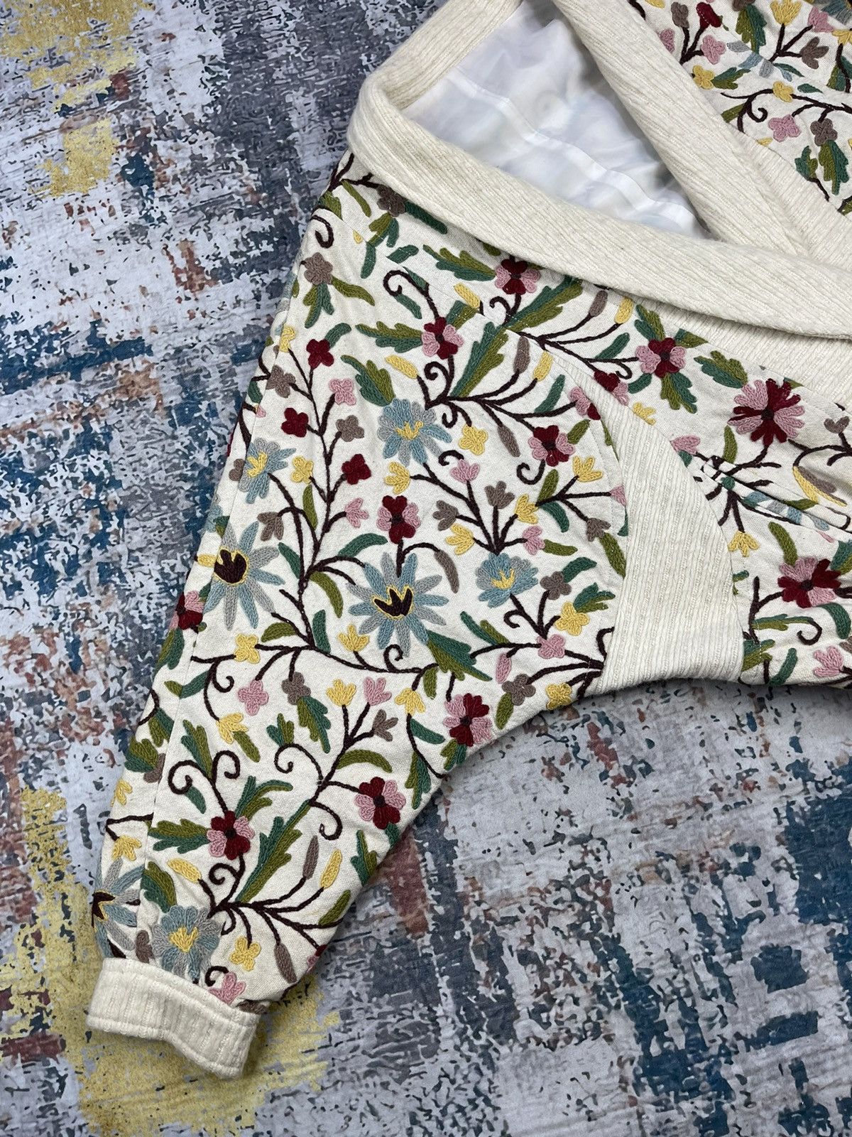 Japanese Brand Vintage Romina Embroidery Floral Tapestry Jackets Size M / US 6-8 / IT 42-44 - 3 Thumbnail