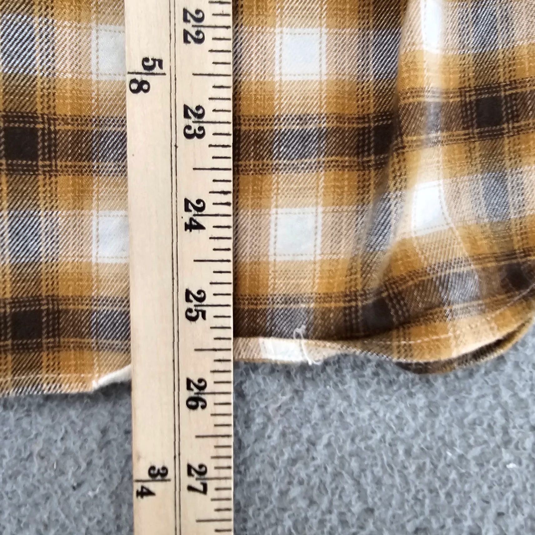 Express Express Shirt Mens XS Brown Plaid Knit Cotton Long Sleeve Button-Up Size US XS / EU 42 / 0 - 7 Thumbnail