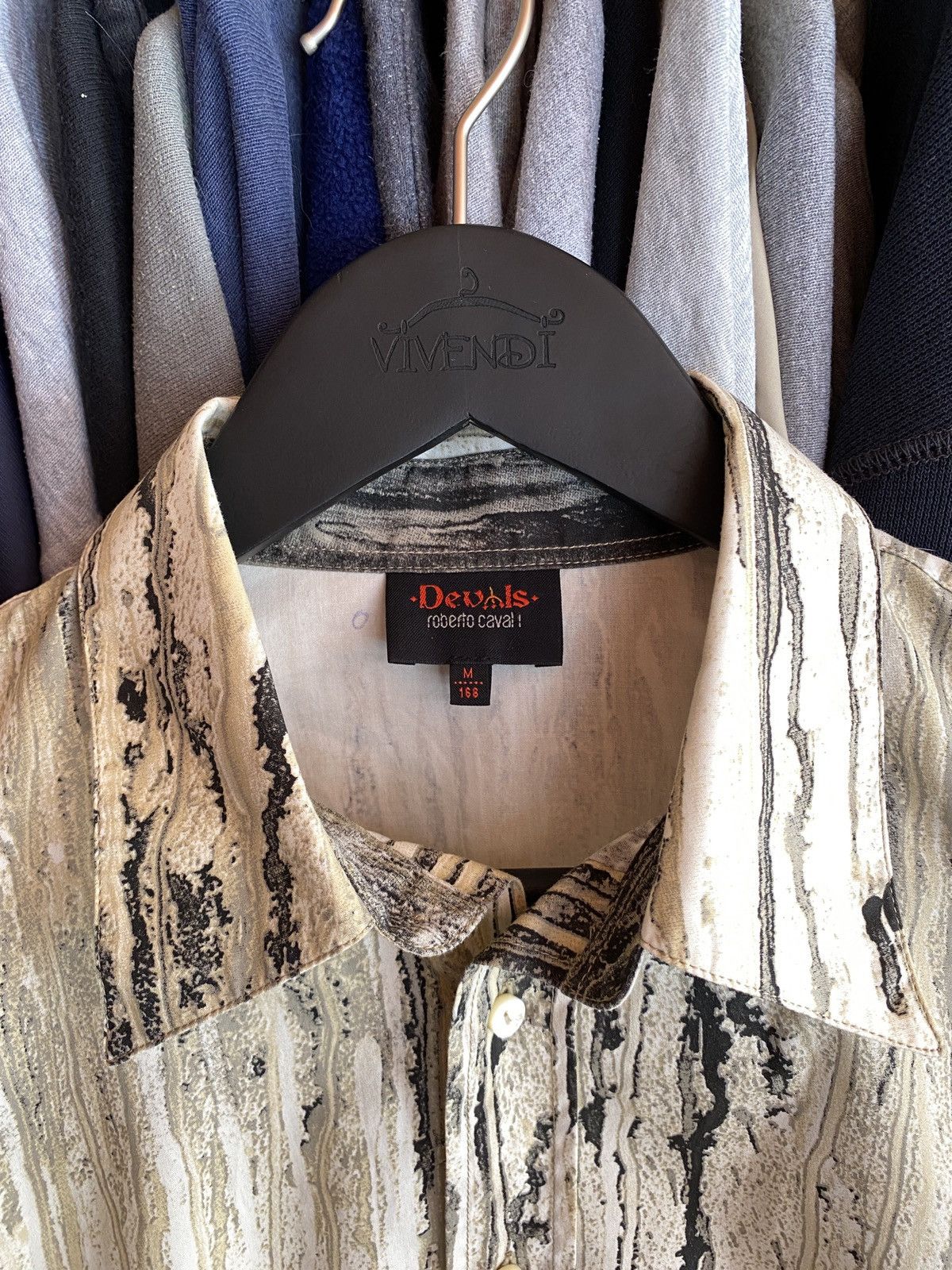 Roberto Cavalli RARE VINTAGE ROBERTO CAVALLI ABSTRACT BUTTON UP SHIRT Size US M / EU 48-50 / 2 - 2 Thumbnail
