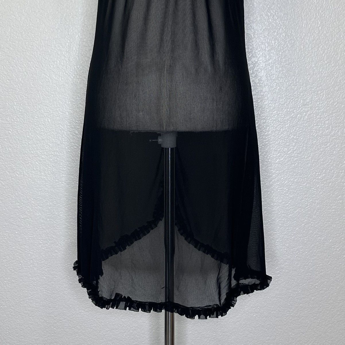 Other Black Lace Ruffle Intimates Sleewear Dress Size M / US 6-8 / IT 42-44 - 8 Thumbnail