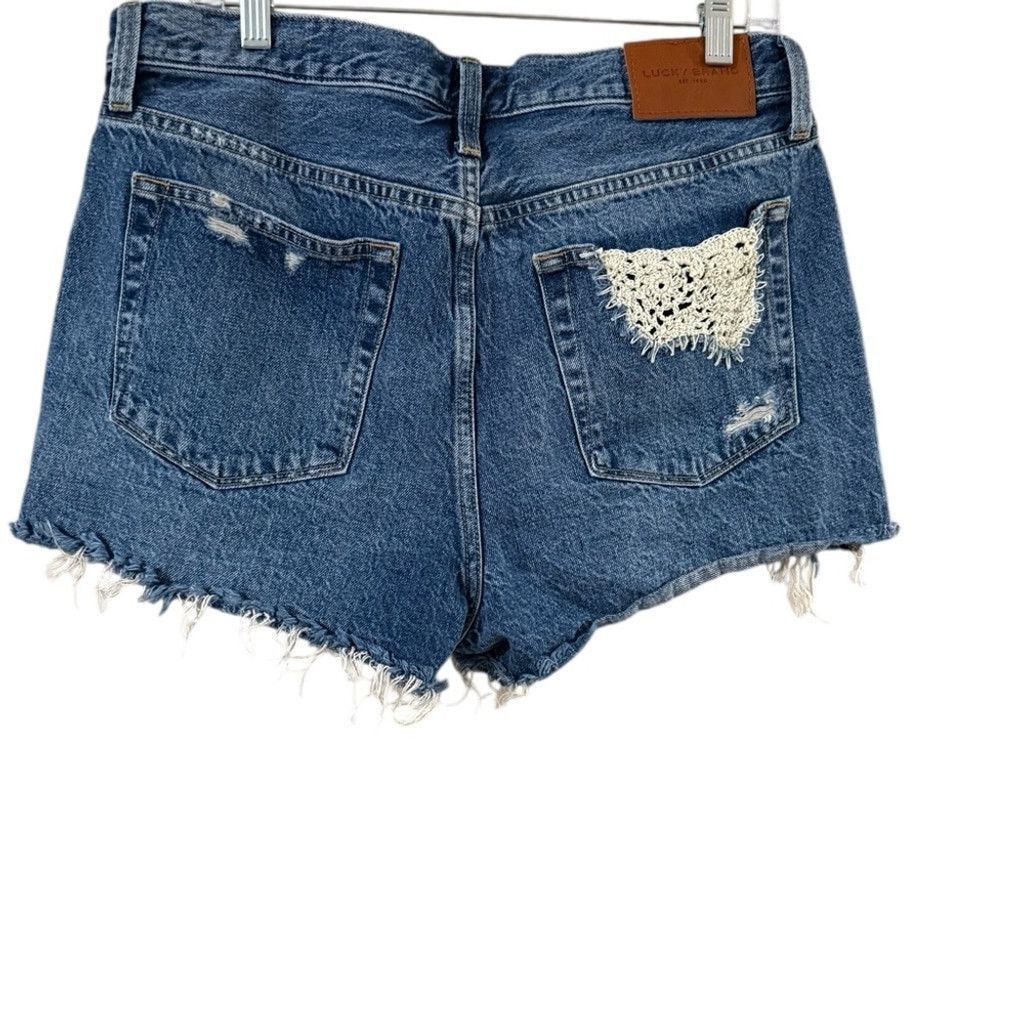 Lucky Brand Lucky Brand Blue Fitted Jean Shorts Size 31" - 3 Thumbnail