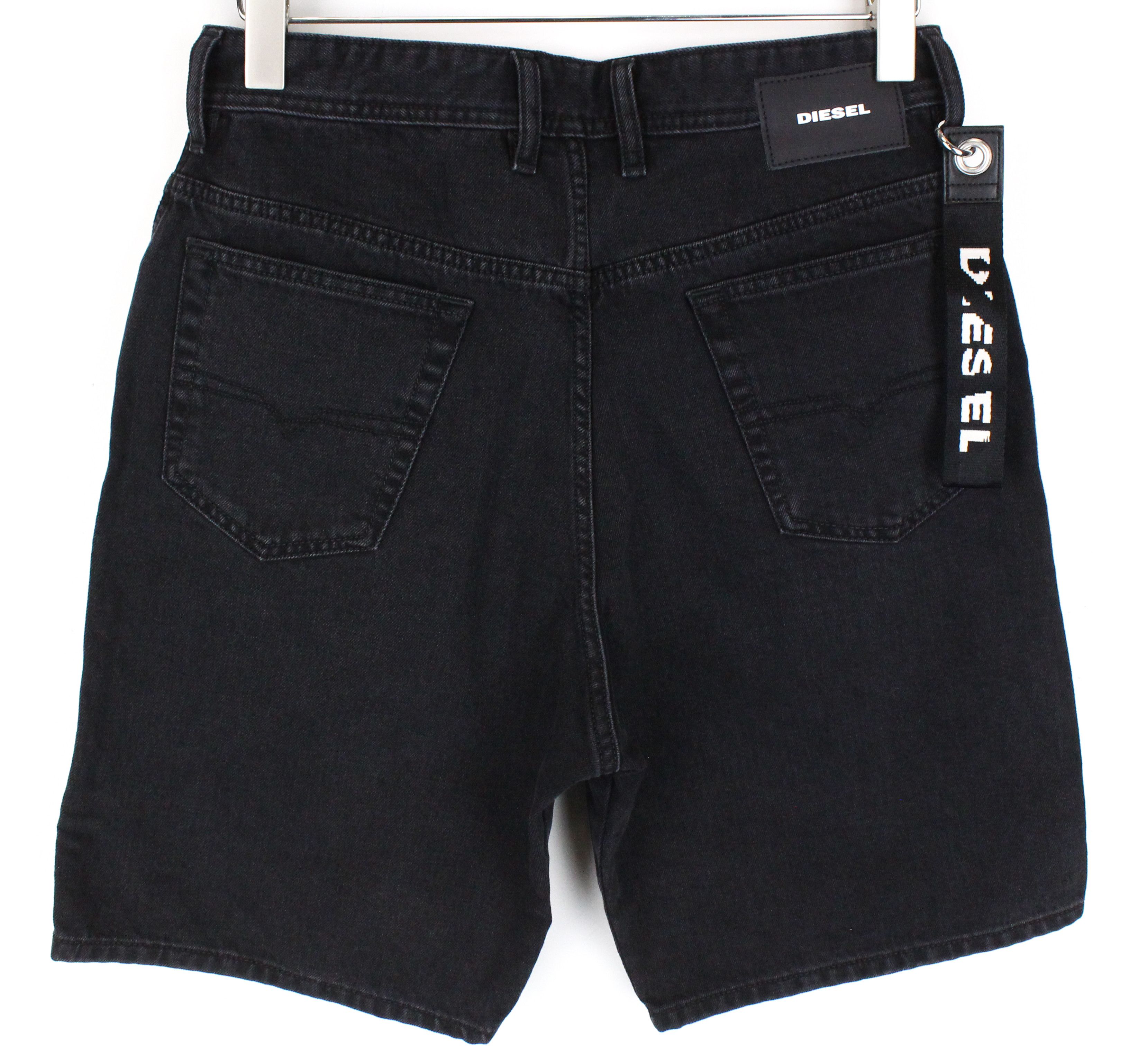 Diesel D-WILLOH 084TN W29 Summer Black Cotton Denim Shorts 84122 Size US 29 - 2 Thumbnail