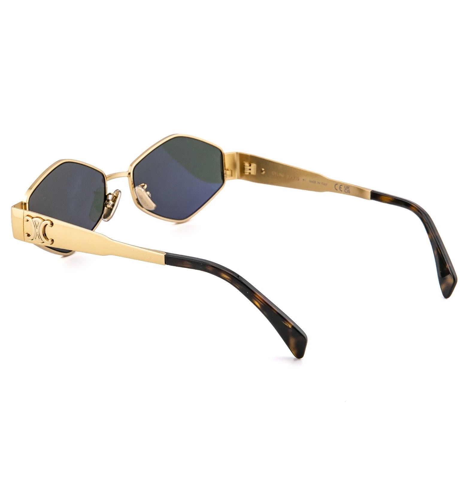 Celine CELINE CL40254U 40254 METAL TRIOMPHE Gold Sunglasses 30N Size ONE SIZE - 3 Thumbnail