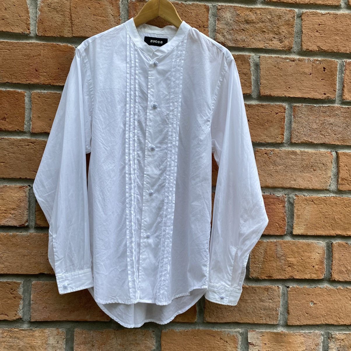 Zucca Zucca White Fitted Button-Up Shirt Size XS / US 0-2 / IT 36-38 - 3 Thumbnail