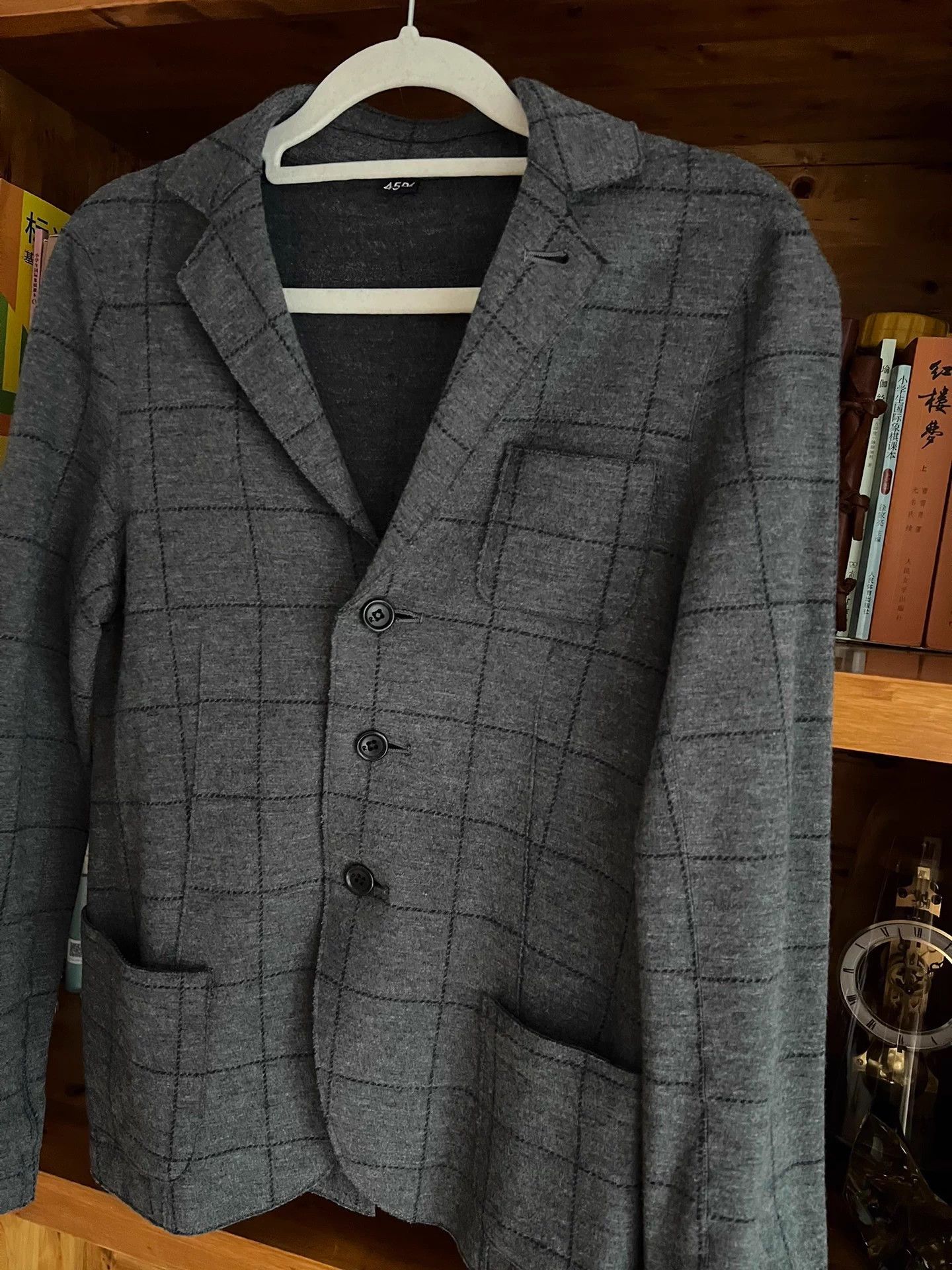 45rpm 45r women gray check wool blazer near new size 2 Size XS / US 0-2 / IT 36-38 - 3 Thumbnail