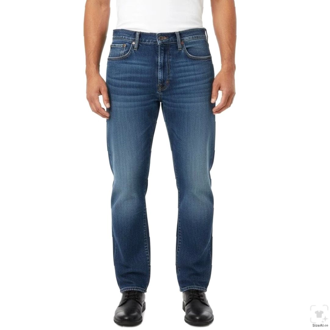 Lucky Brand Lucky Brand 363 Vintage Straight Jeans Mens 36x30 Blue Medium Wash Relaxed Denim logo patch 5-Pocket Zip Fly Regular Inseam 30 Size US 36 / EU 52 - 4 Thumbnail