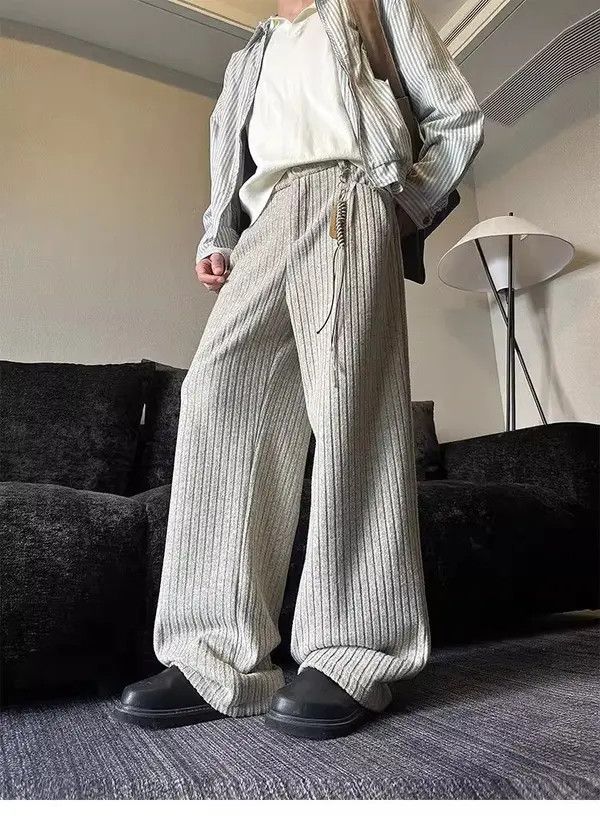 Japanese Brand Mizuho x Kouda Corduroy Stripe Loose Wide Leg Flare Pants Size US 32 / EU 48 - 7 Thumbnail