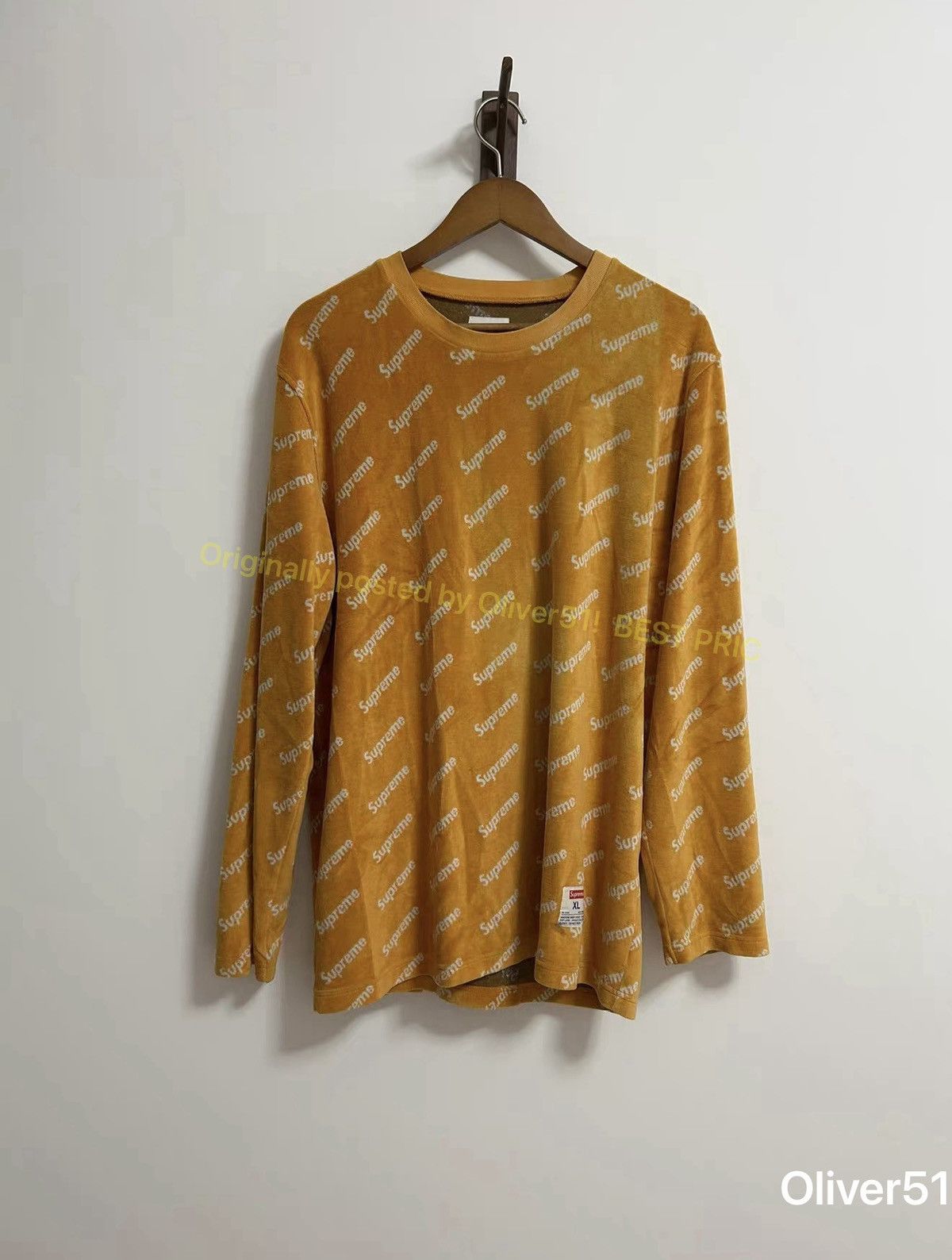 Supreme Supreme Bumblebee Longsleeve Football Top Brown Size