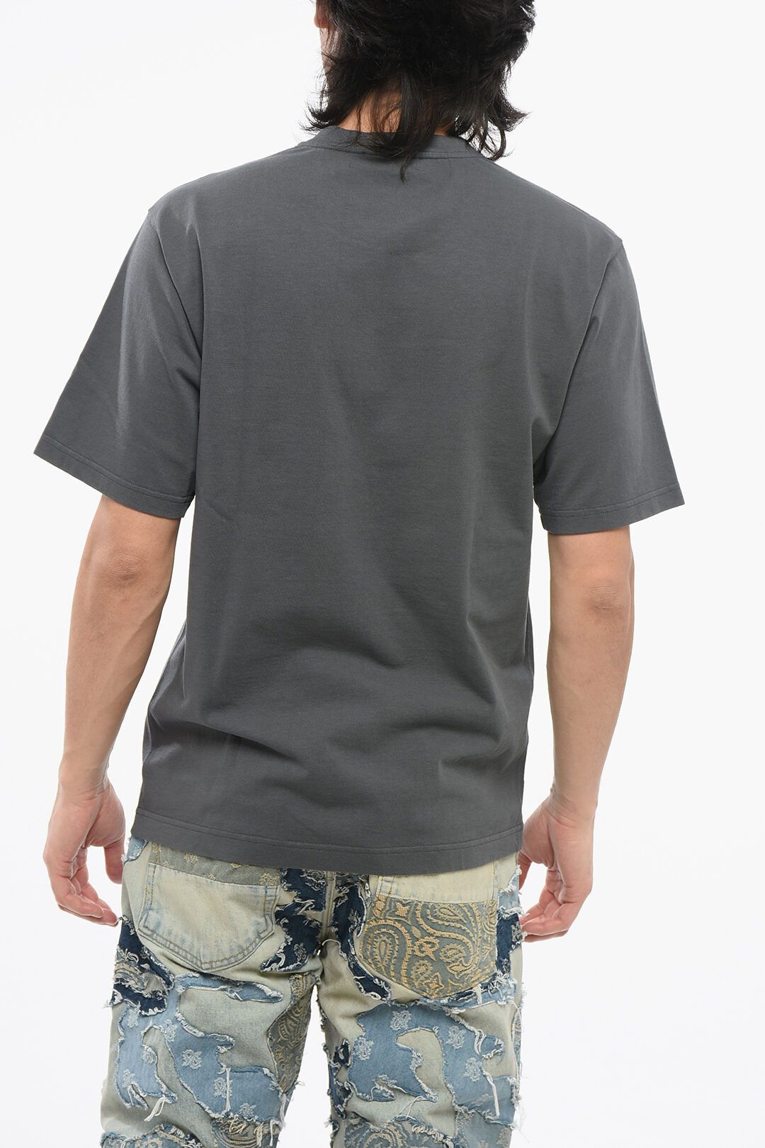 Dolce & Gabbana og1mm0825 Crewneck Cotton T-Shirt in Grey Size US S / EU 44-46 / 1 - 2 Thumbnail